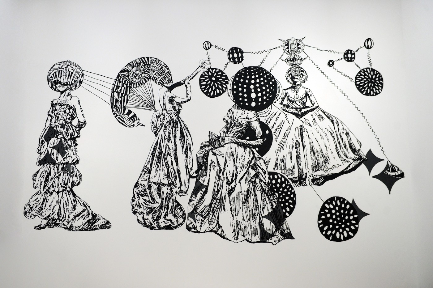 Sheena Rose, Cognitive , 2019. Acrylic on drywall. 120 x 238 inches. Courtesy of the artist. Photo: Worldredeye.com