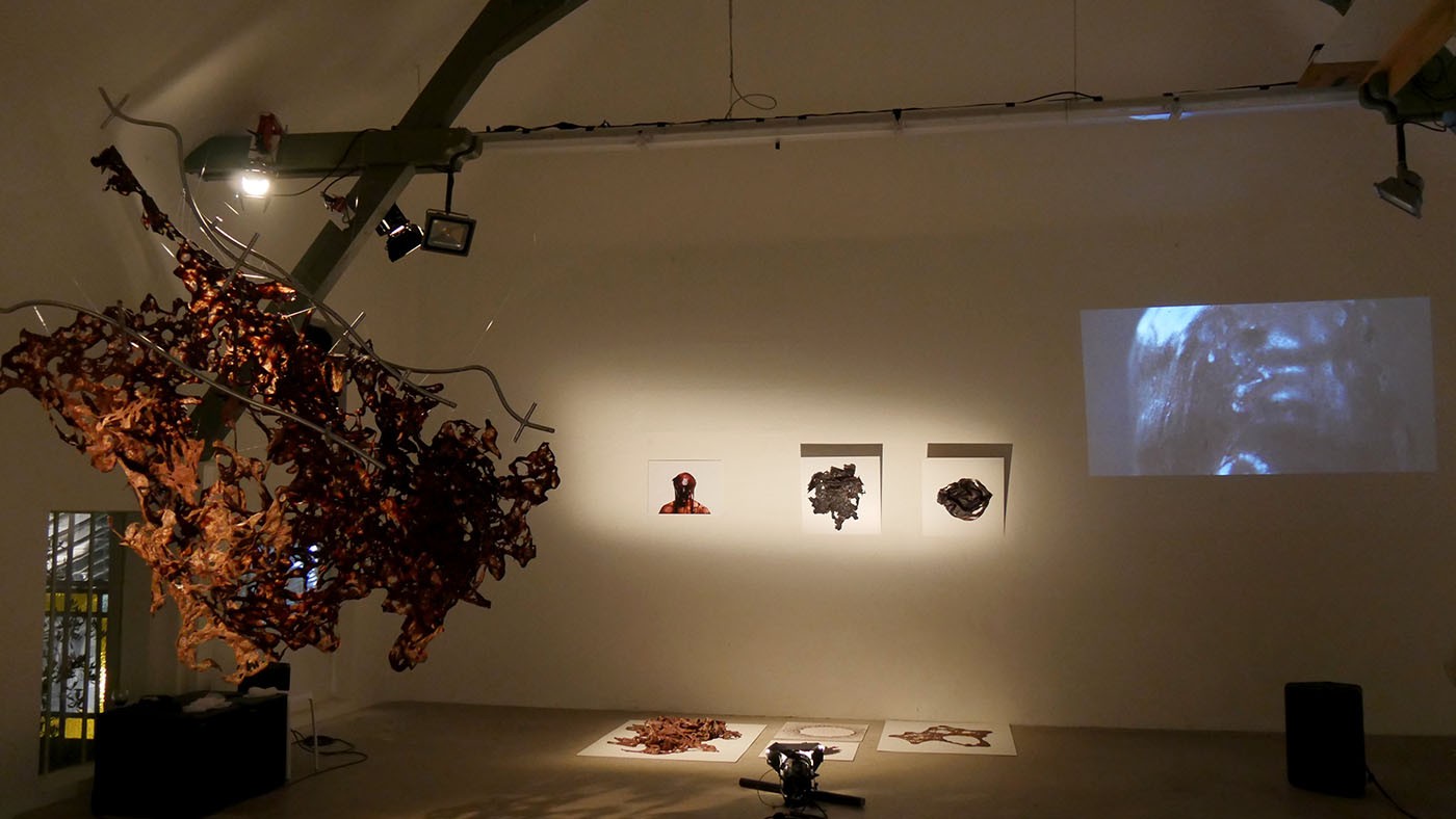 "Studies for my skin", installation, Iagor Peres (2019). Photo: Maëlys Meyer.