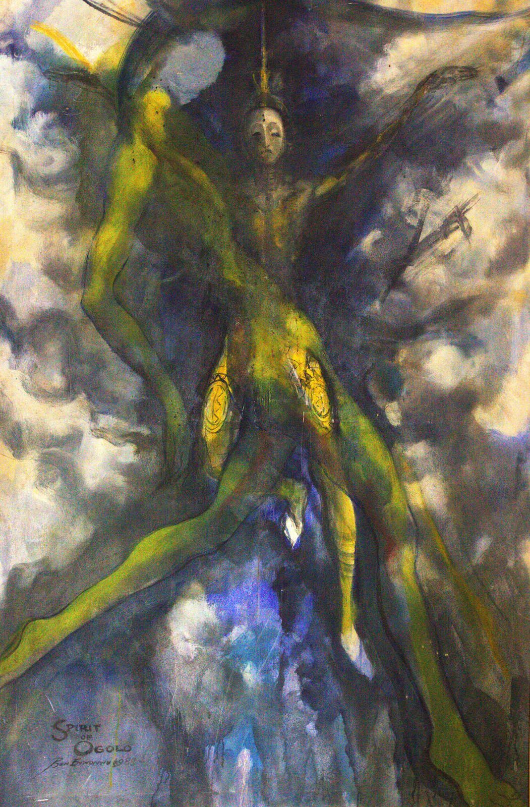 At the Bonhams Africa Now auction in London held on May 25, Ben Enwonwu’s “Spirit of Ogolo” , 1988, topped Modern Africa auction sales at £218,500 