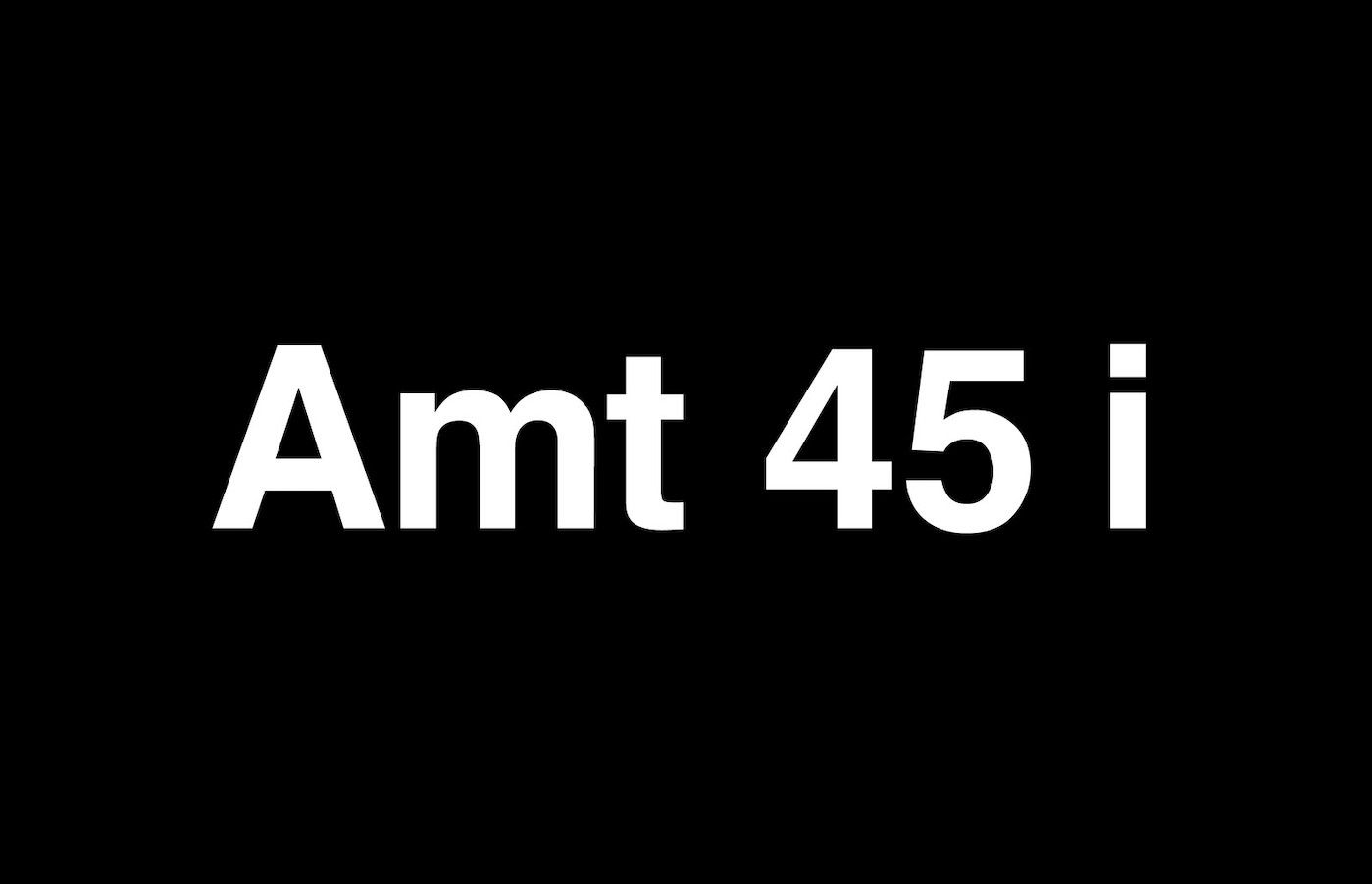 Cameron Rowland: Amt 45 i