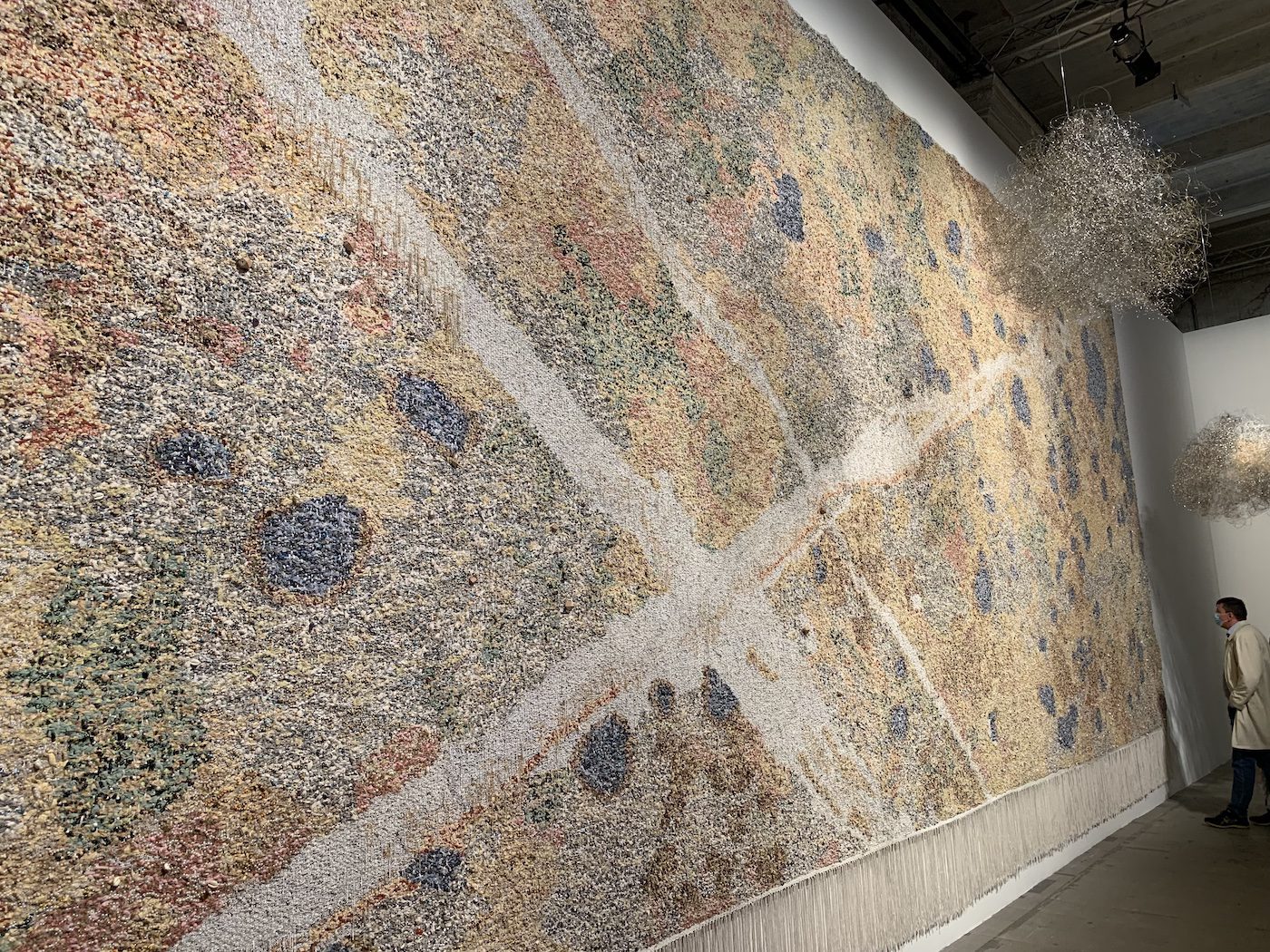 Igshaan Adams, Bonteheuwel,/ Epping, 2021. Installation View of “The Milk of Dreams” at Arsenale. Photo: C&amp;