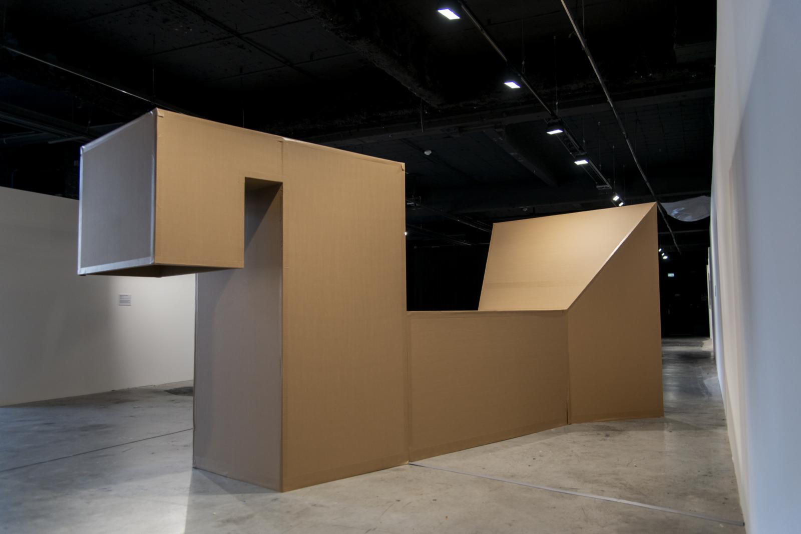 Installation View of „Sensitive Materials“ at La Condition Publique in Roubaix curated by the artist collective EXIT FRAME.