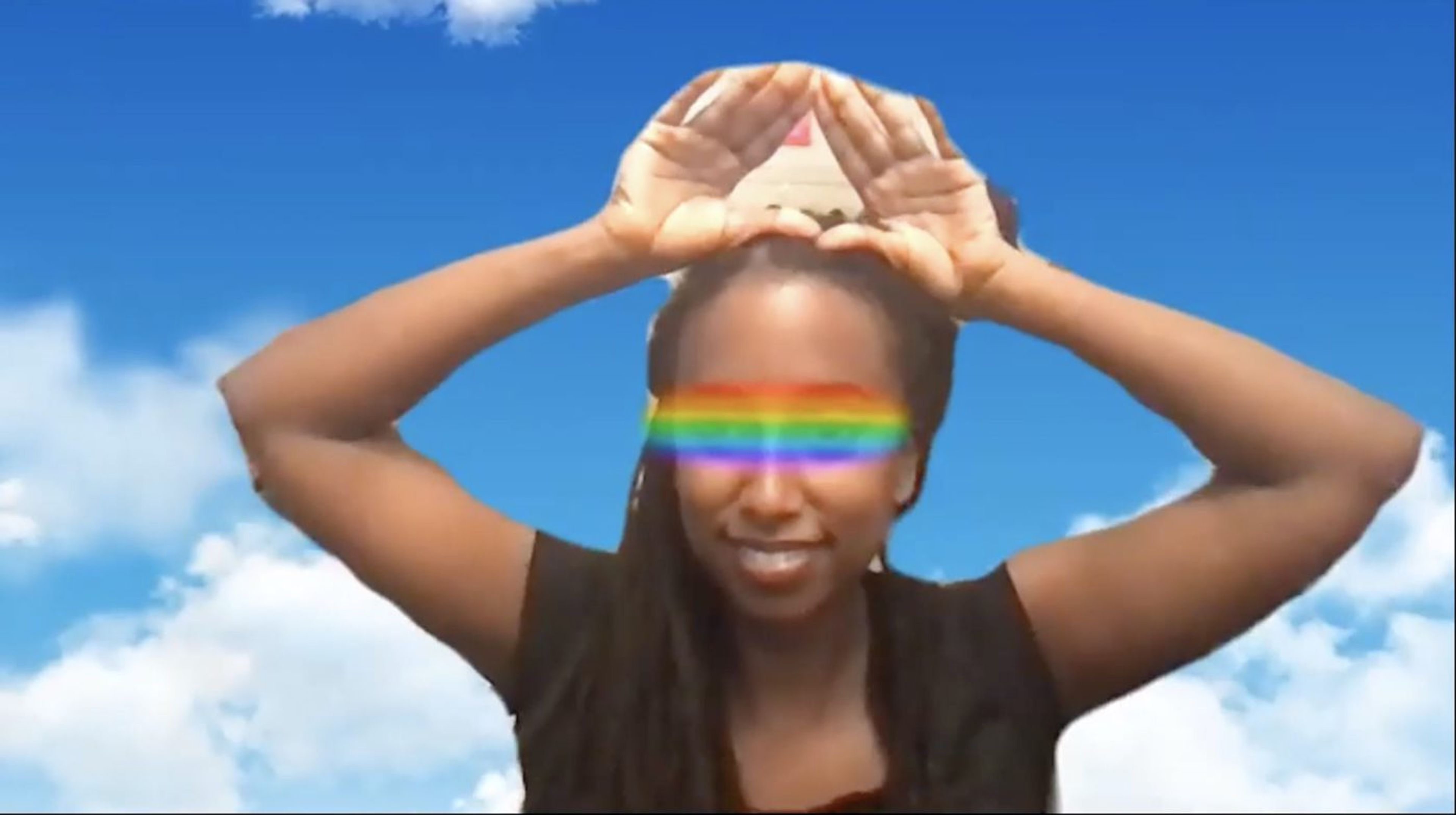 Helina Metaferia, Meet Me In The Cloud, video still from a live zoom performance, 43 mins, 2020. Courtesy of the artist