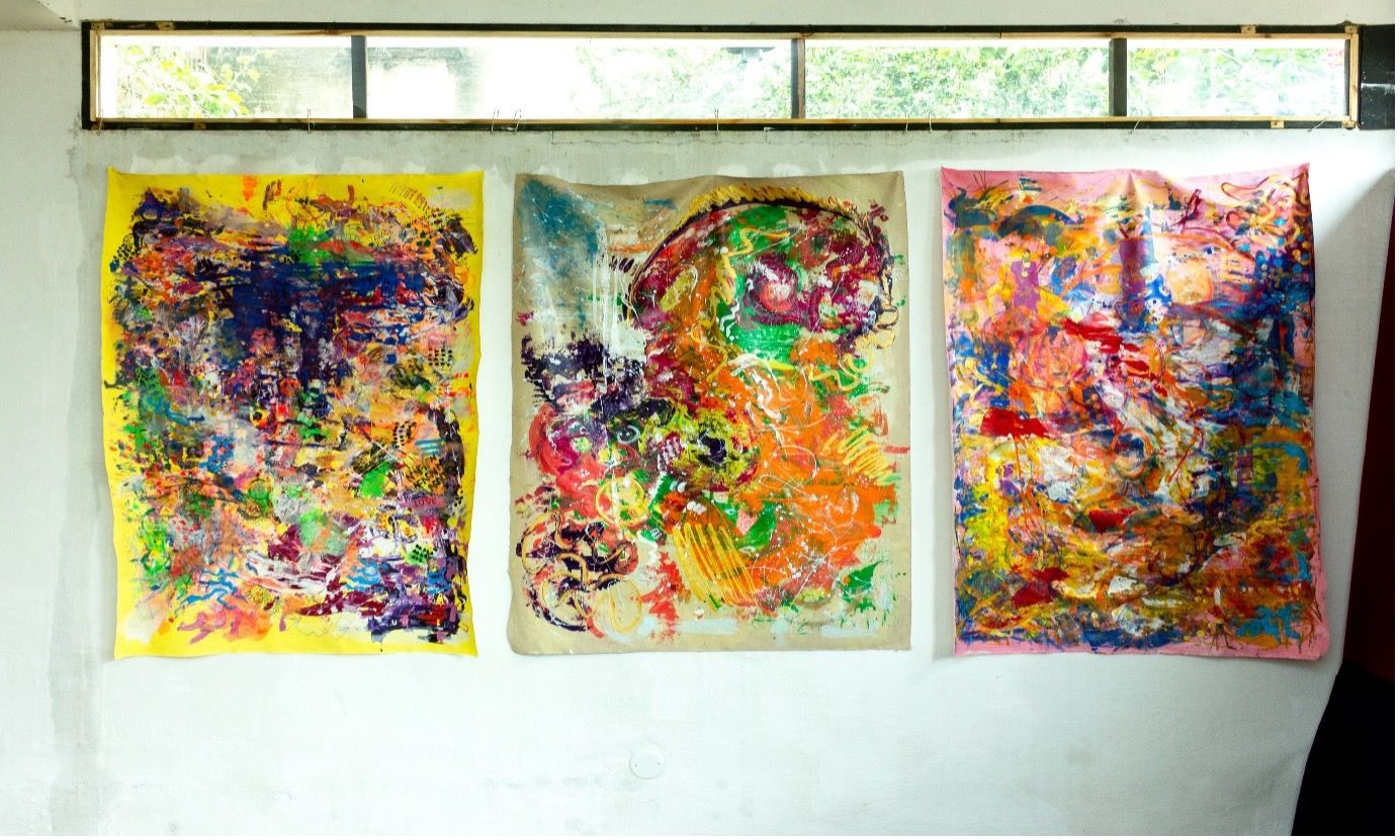 Gessica Stagno, Intuição, 2022, Mixed media on canvas, 100 x 145 cm; Photo: Ildefonso Colaço