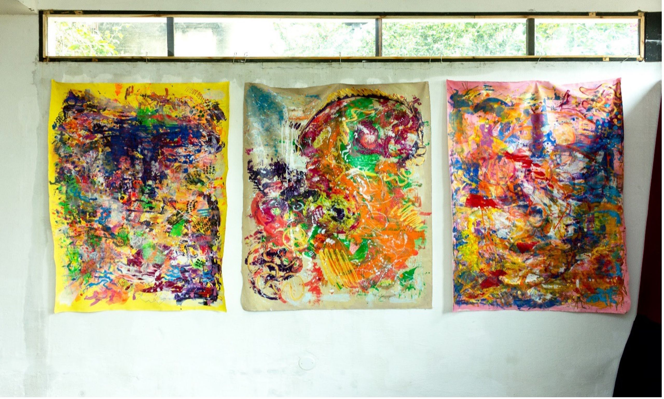 Gessica Stagno, Intuição, 2022, Mixed media on canvas, 100 x 145 cm; Photo: Ildefonso Colaço