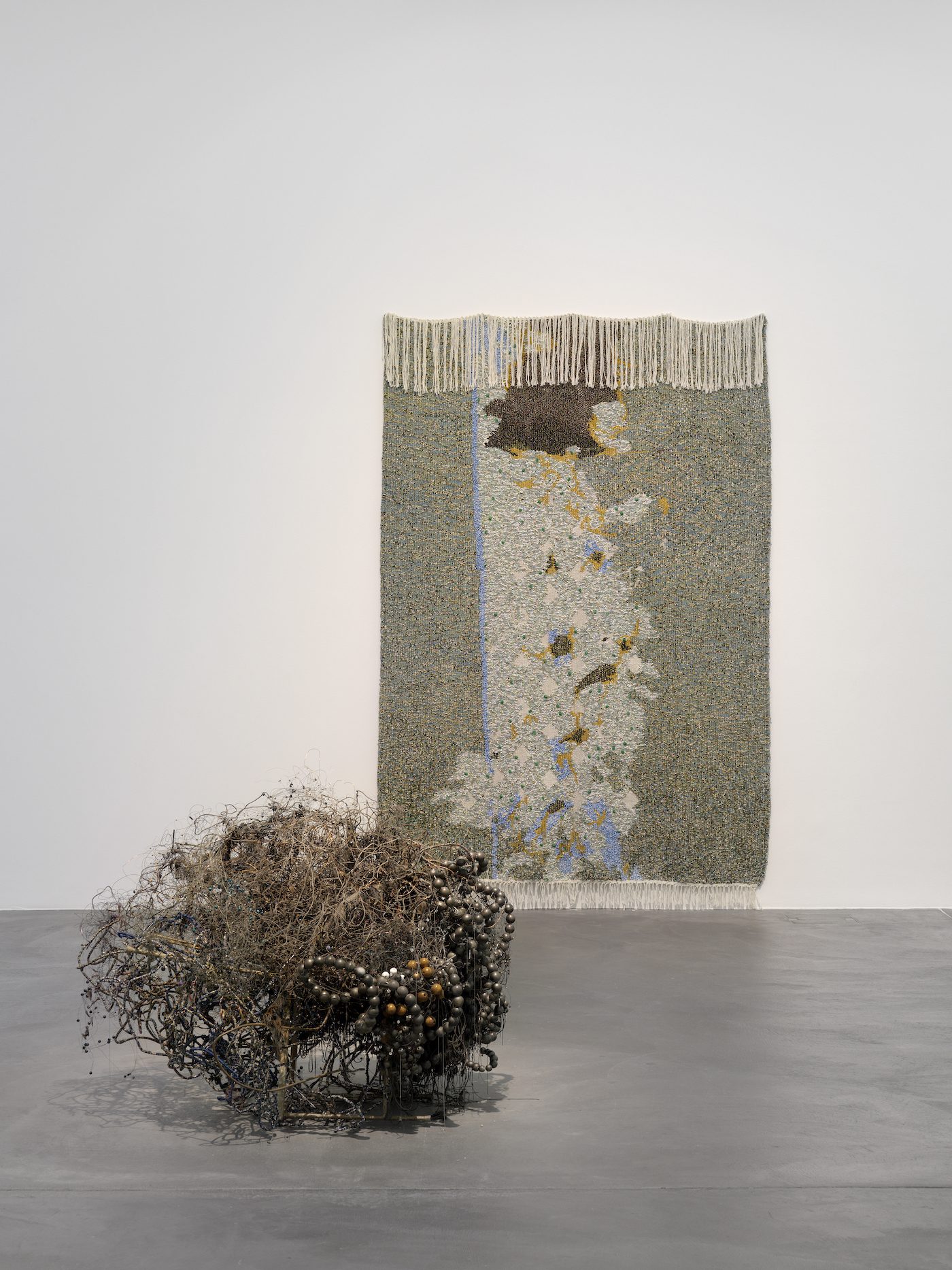 Igshaan Adams, Kicking Dust , Kunsthalle Zürich, 2022, installation view, photograph: Annik Wetter