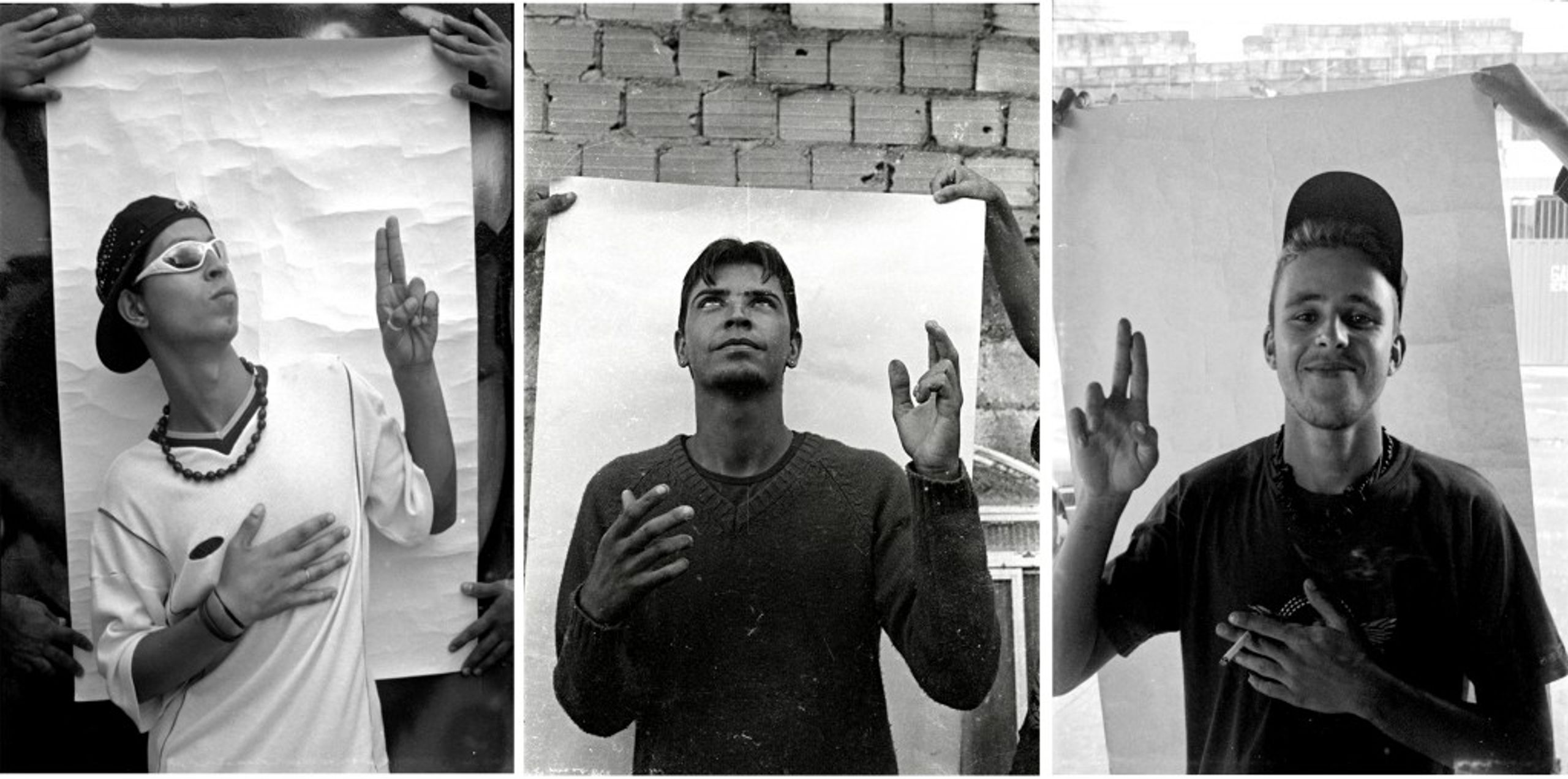 “Bom Jesus” (Good Jesus) Series - "Junim", "Adilson", "Wilsin," 2010, P&B photographic paper, 60 x 50 cm. Photo: Courtesy of the artist