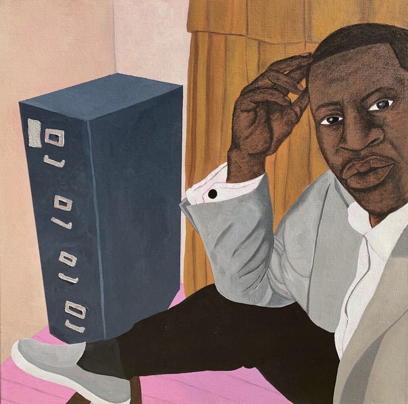 Tiffany Alfonseca, Big Floyd, 2020. Hommage to George Floyd, killed by policemen in Minneapolis on Mayo 25th, 2020. Courtesy of the artist.