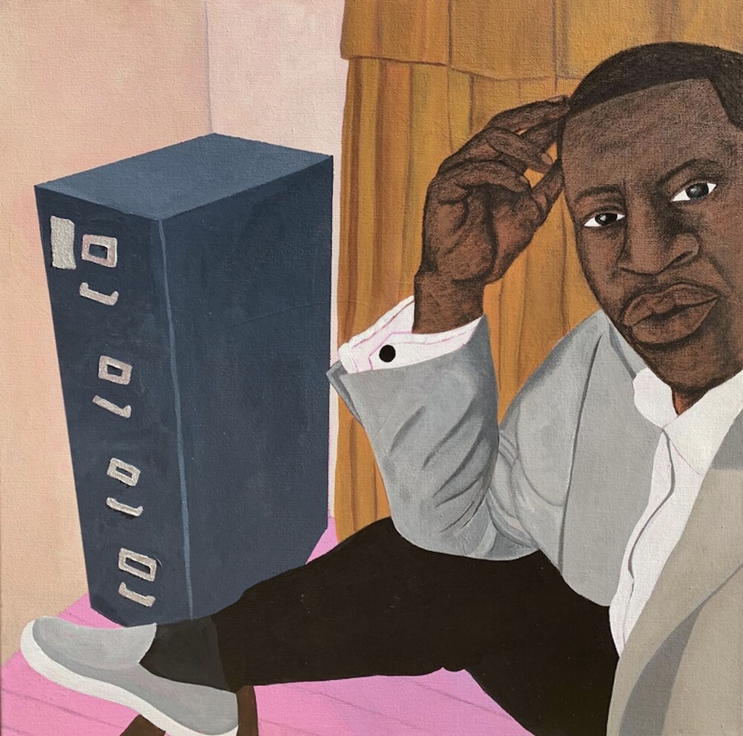 Tiffany Alfonseca, Big Floyd, 2020. Hommage to George Floyd, killed by policemen in Minneapolis on Mayo 25th, 2020. Courtesy of the artist.