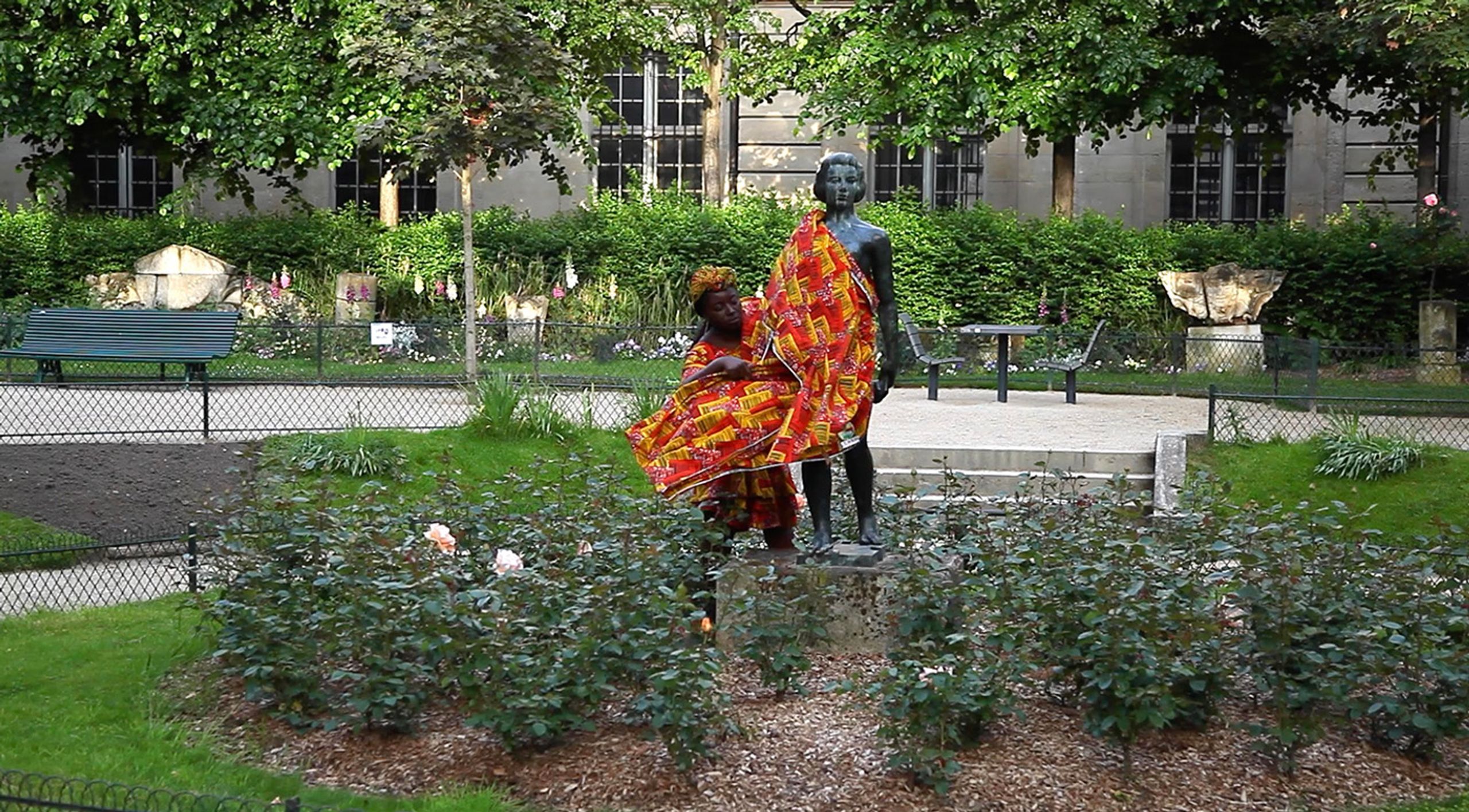 Africa Clothe Me Bare, Paris, Yvonne Osei, still from video, 2018. Courtesy of the artist