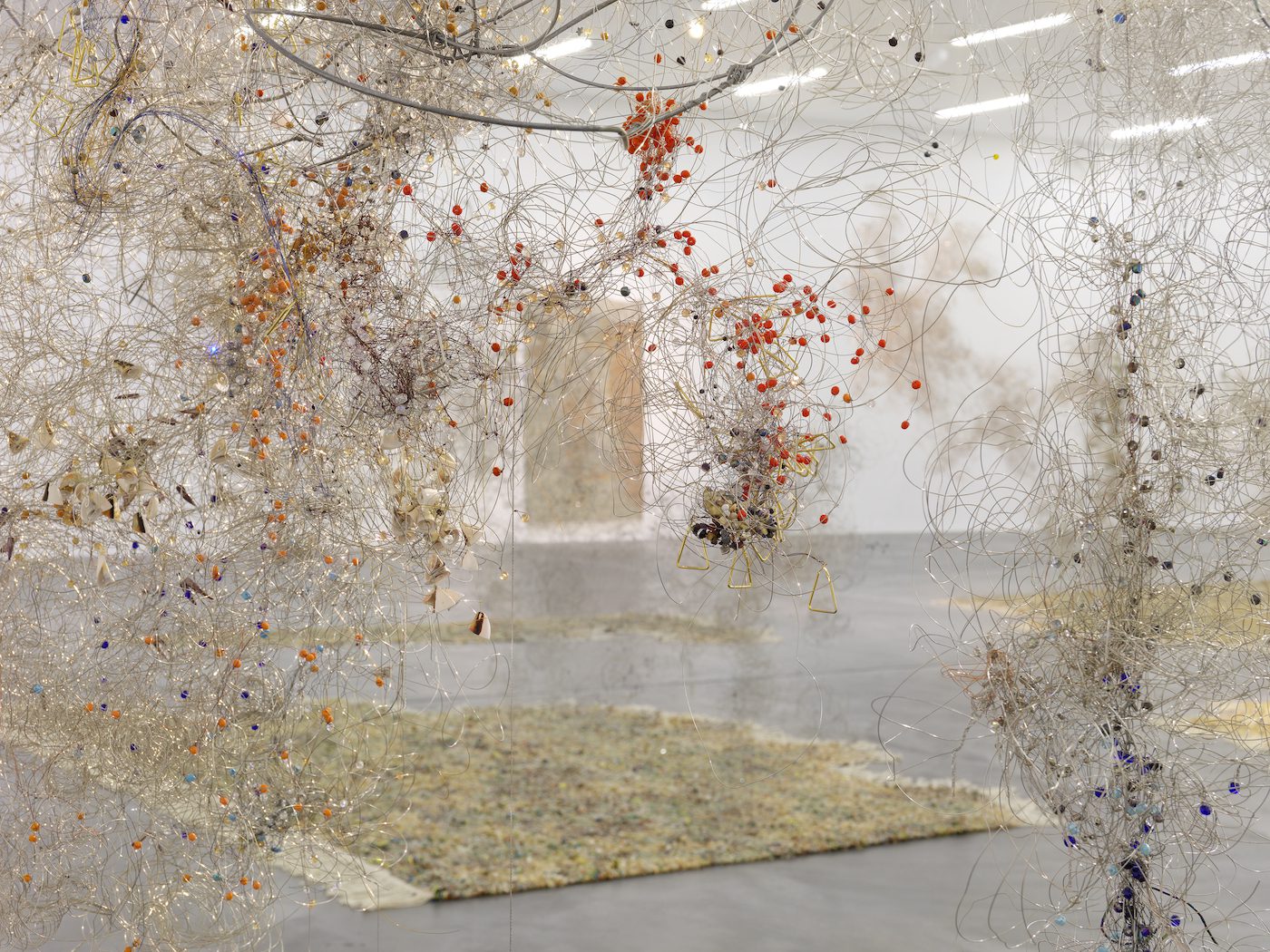 Igshaan Adams, Kicking Dust , Kunsthalle Zürich, 2022, installation view, photograph: Annik Wetter