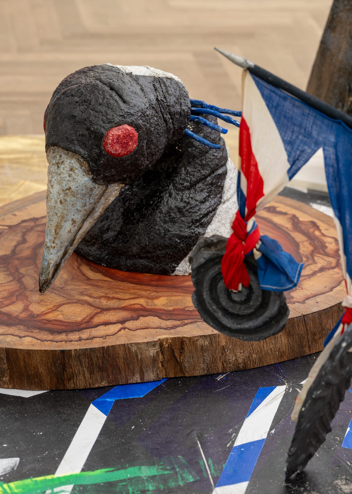 Brook Andrew, Ngaay Ngajuu Dhugul Birra (To See My Skin Broken), 2022. Garru dhugul birra, 2022. Detail, Seeds and Souls, Kunsthal Charlottenborg, 2023. Courtesy of the artist and Galerie Nathalie Obadia, Paris/Bruxelles. Photo by David Stjernholm.