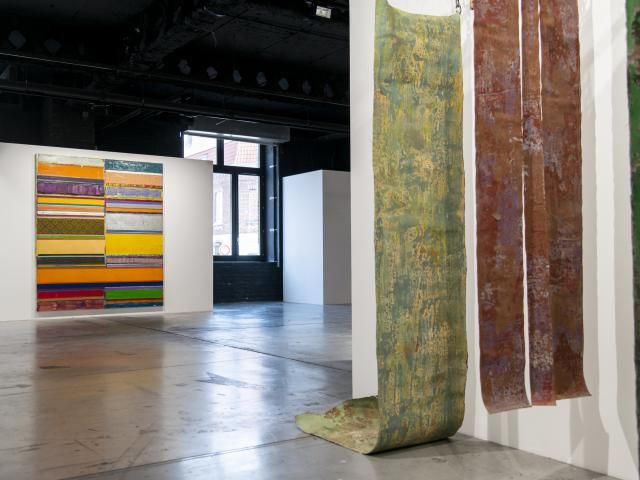 Installation View of „Sensitive Materials“ at La Condition Publique in Roubaix curated by the artist collective EXIT FRAME.