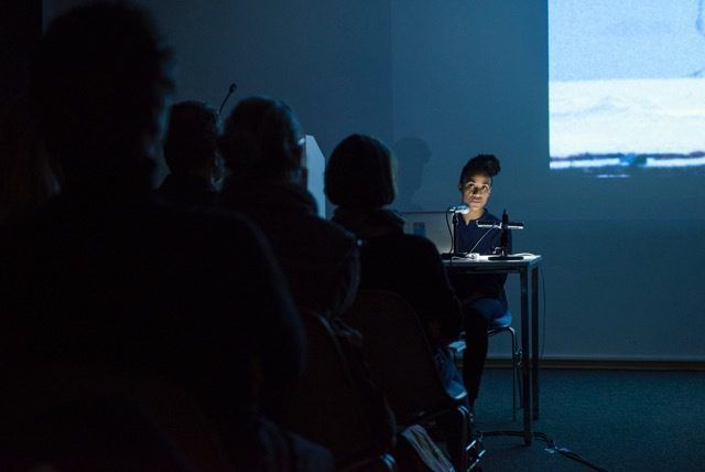 Kapwani Kiwanga, Museum of the Blind, 2015, Lecture Performance Berlin Ethnographic Museum. Courtesy of the artist