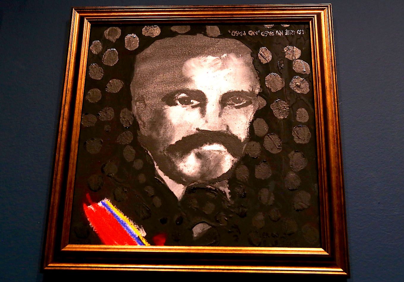 José Horacio Martínez Méndez, Juan José Nieto Gil, 2018. Acrylic and ink on canvas. Photo: Ana Luisa González.