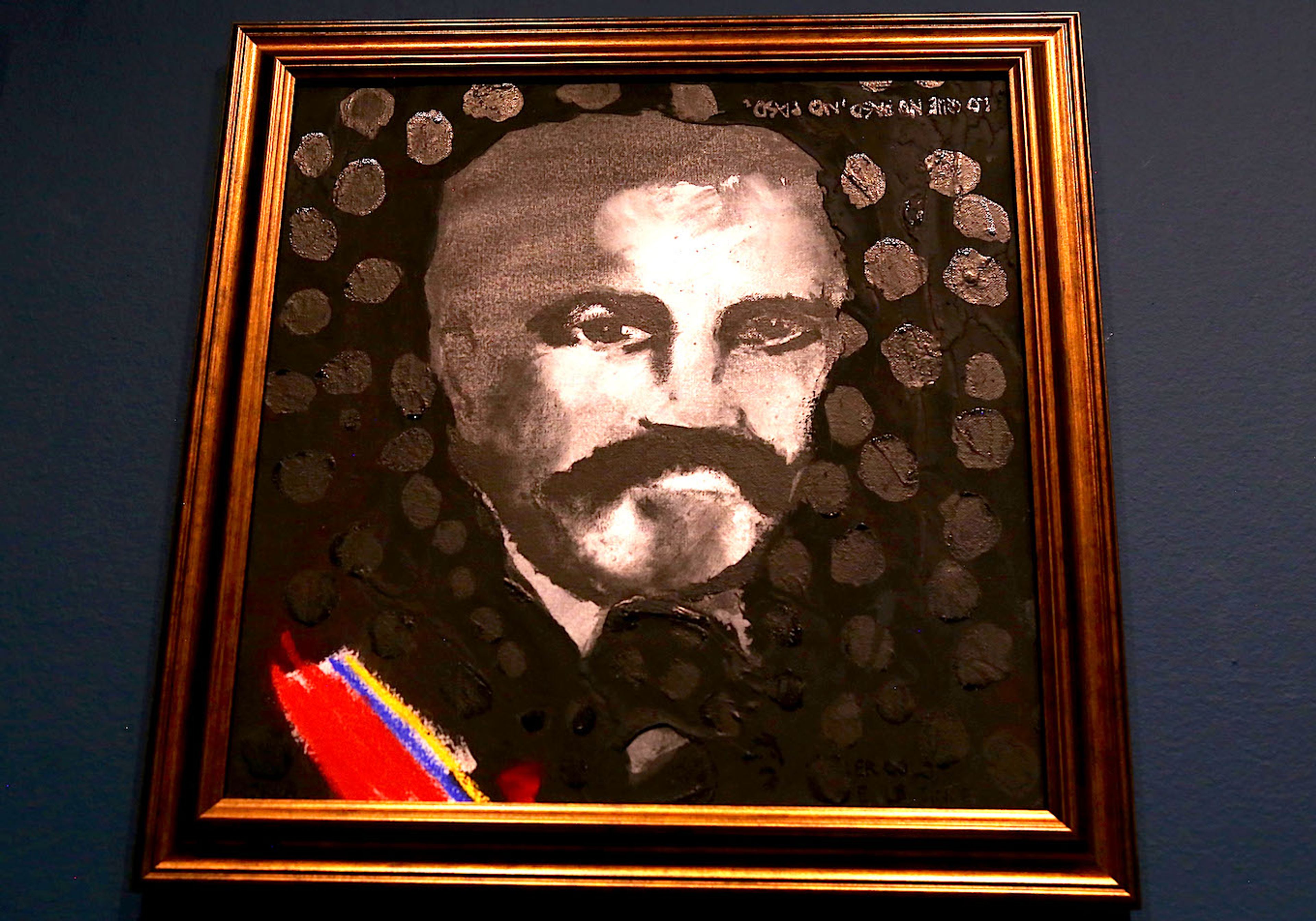 José Horacio Martínez Méndez, Juan José Nieto Gil, 2018. Acrylic and ink on canvas. Photo: Ana Luisa González.