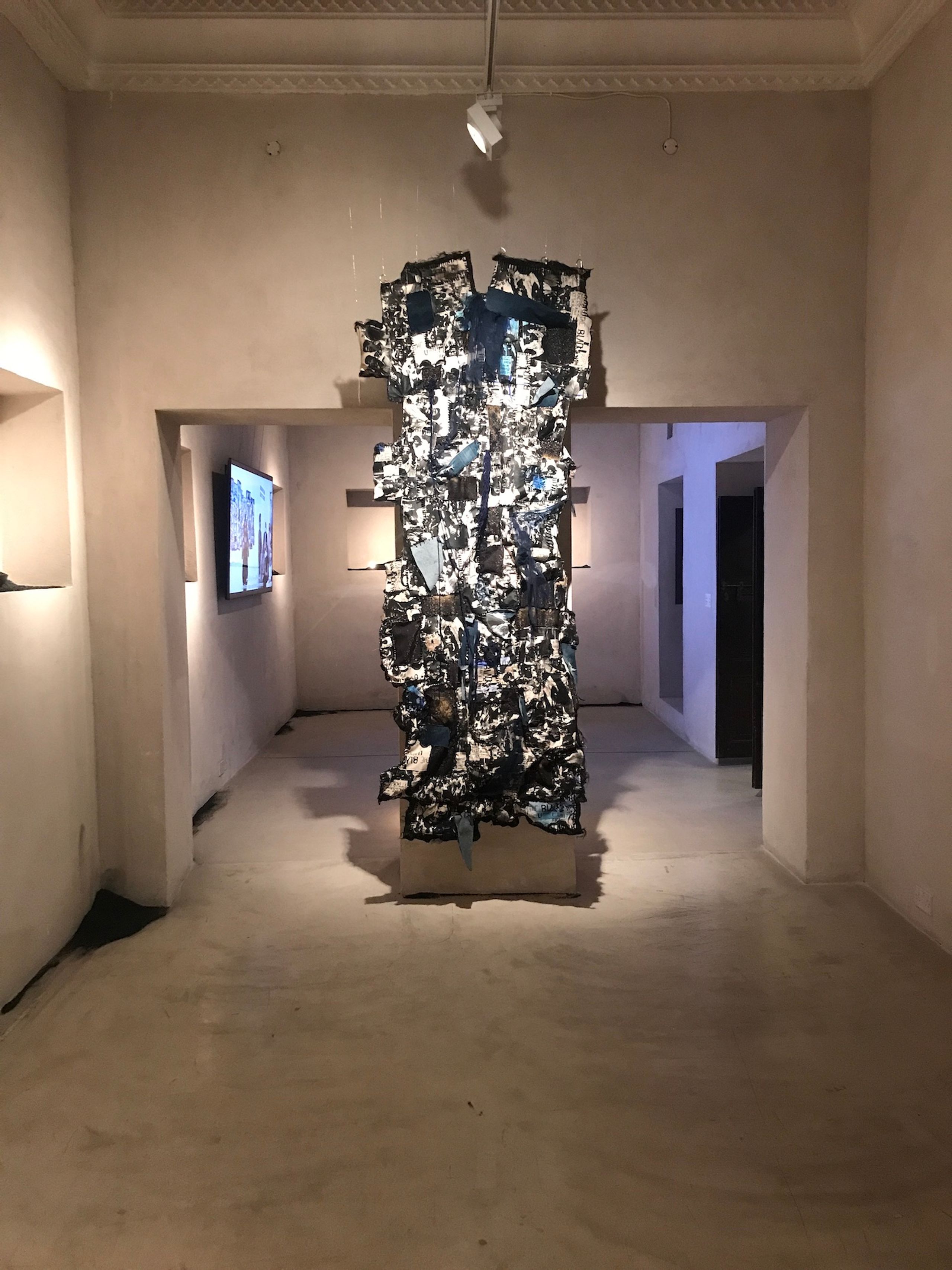 Helina Metaferia. Installation view at Sharjah Biennial 15. Photo: C&.