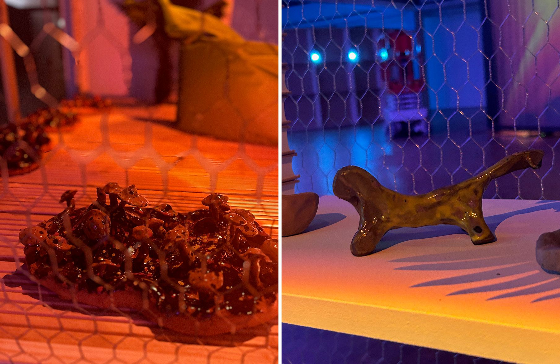 D’Andrade feat. Walla Capelobo, "A thousand years loving you", mixed media installation, ceramics feat Walla Capelobo, 2023. Photo: D'Andrade.