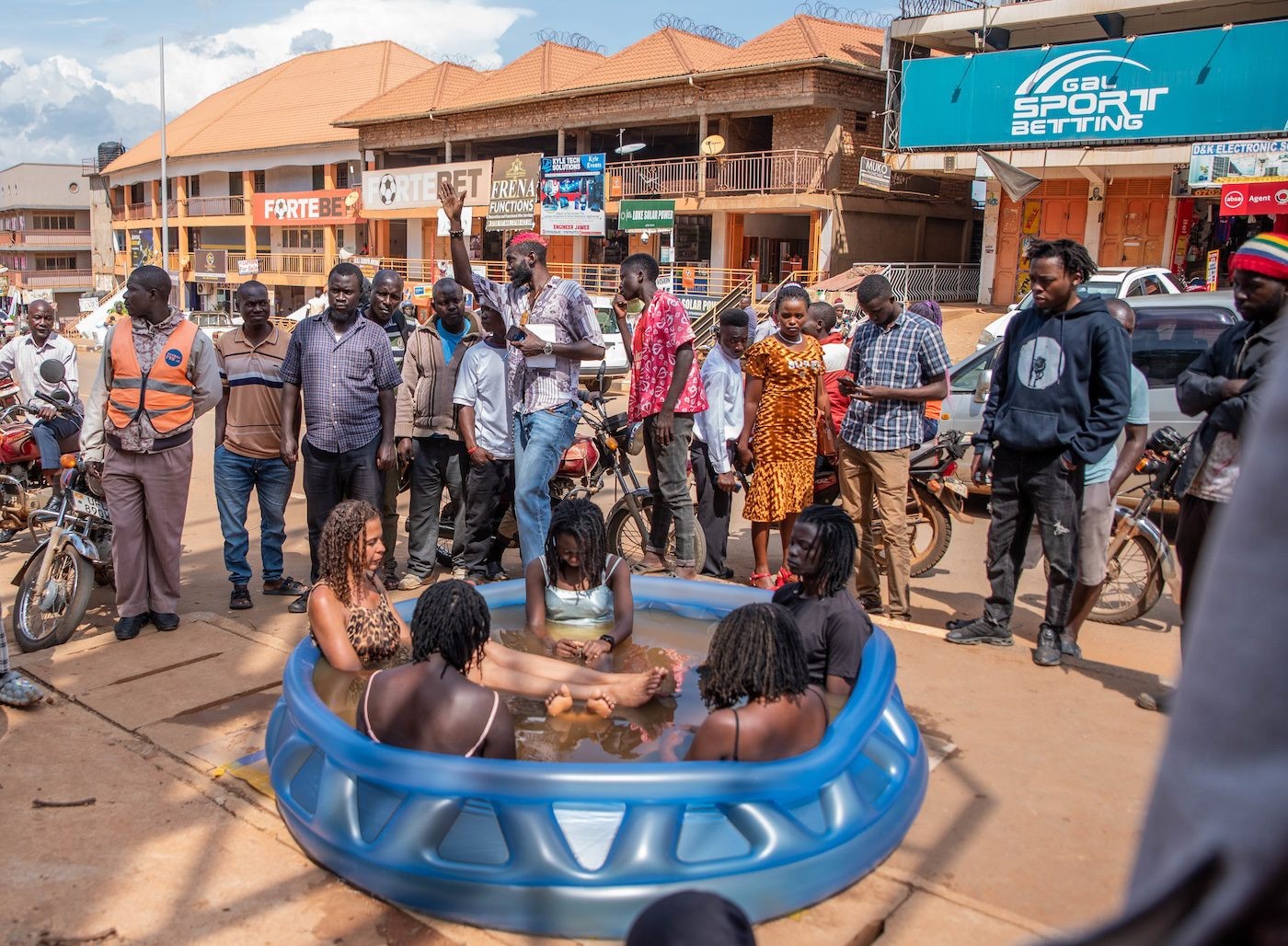 Kabena Godlive Kasangati, Made 11, performance staged during Silent Invasions The Art of Material Hacking, Sunday, November 12, 2023. Duration 2 hours. Photo: Atiko Anthony