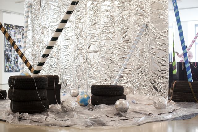 Moshekwa Langa, The Jealous Lover, Installation view, ifa Galerie Berlin, 2014 © Victoria Tomaschko