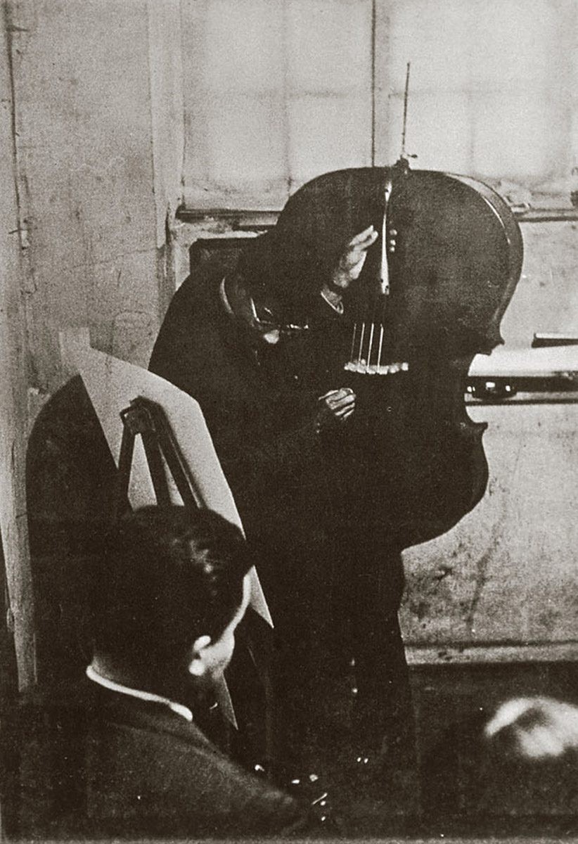 35 - VARIATIONS FOR DOUBLE BASS - PHOTOGRAPHIC DOCUMENTATION OF PERFORMANCE AT GALERIE LAHUS, COLOGNE 1961