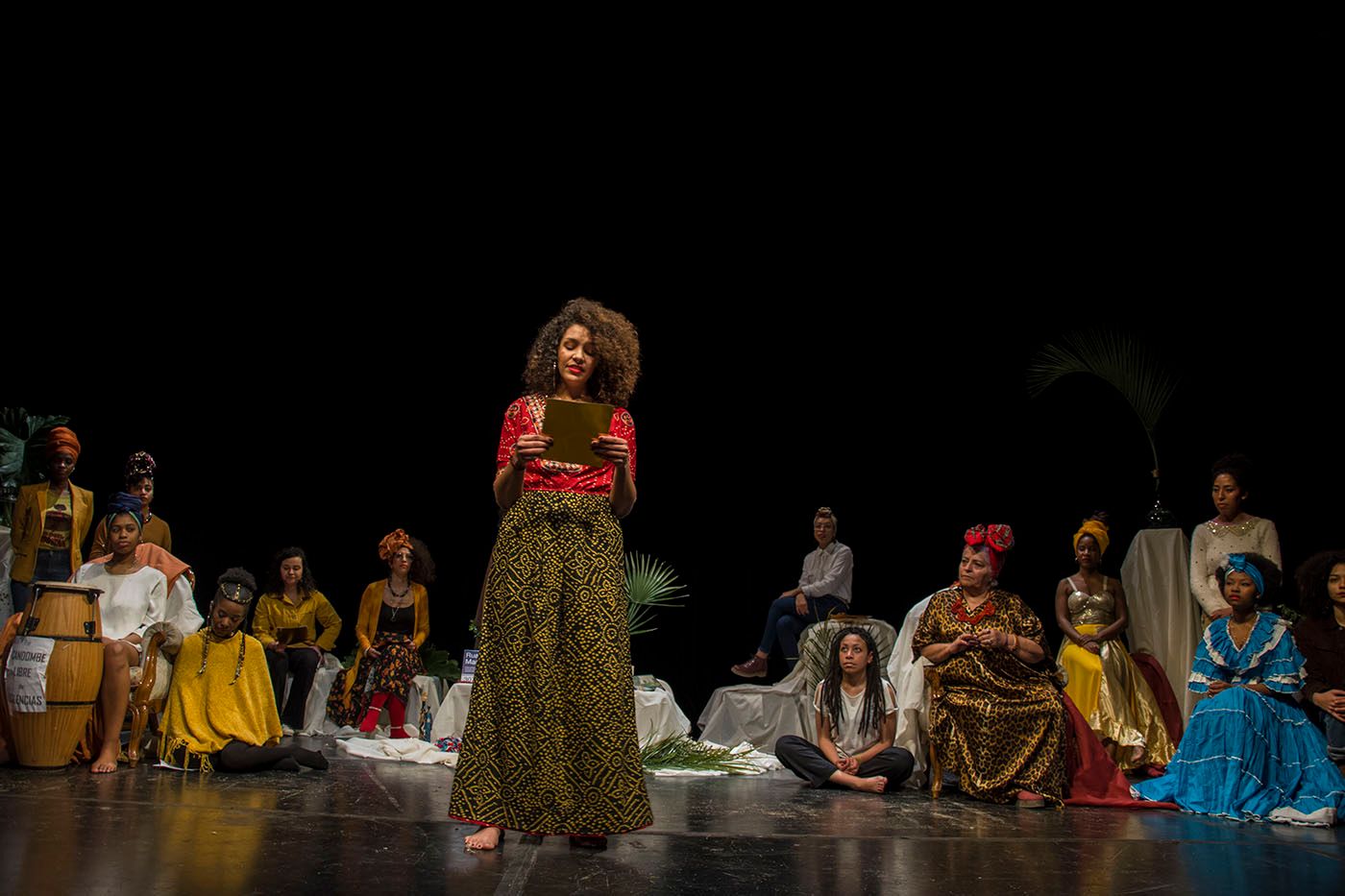 Kukily Collective, “Negra, negra, negra soy” (Black, Black, Black I am), Centro Cultural de la Memoria Heraldo Conti, 2019. Photo: Mar Díaz.