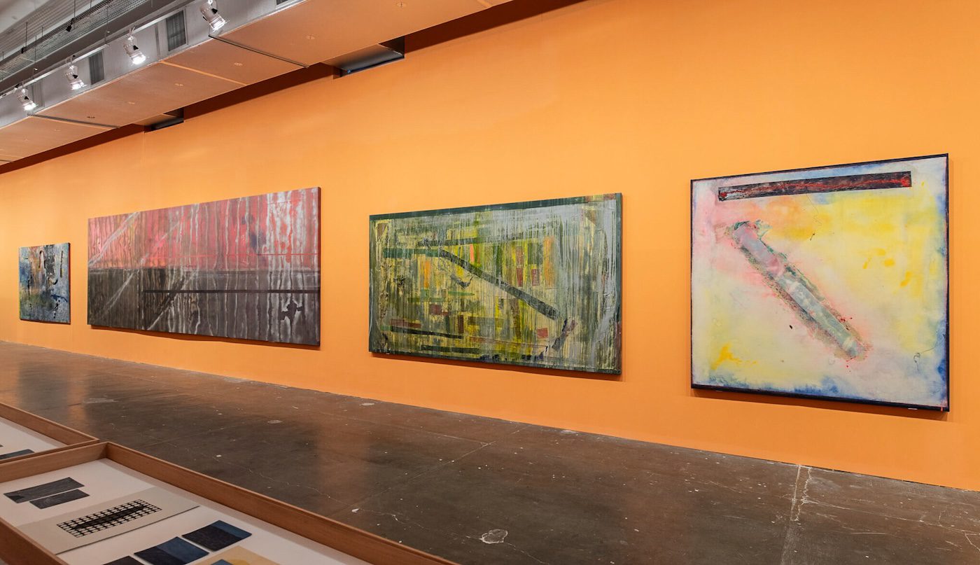 Works by Frank Bowling. Installation view at Ciccillo Matarazzo Pavilion, Fundação Bienal de São Paulo . Images by Cristian Baena / Contemporary And (C&amp;).