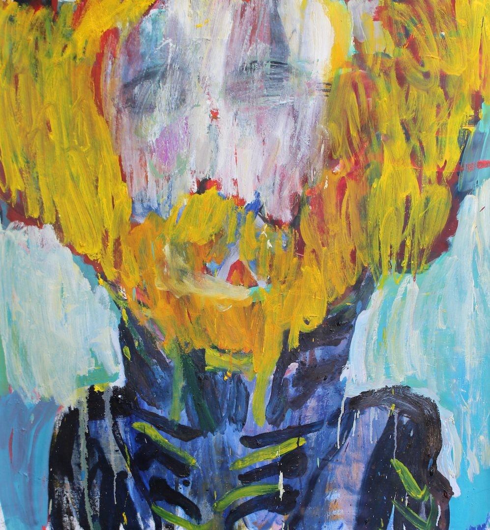 Misheck Masamwu, Crosses, 2016. Oil on canvas. Courtesy of Goodman Gallery