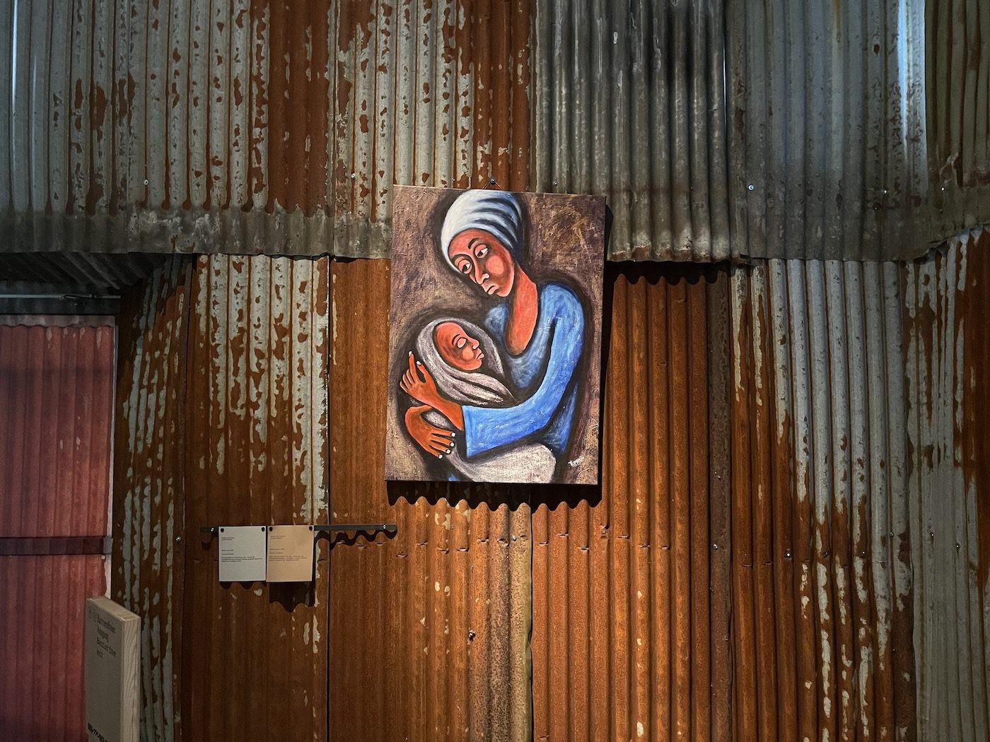 Wajukuu Art Projects, Lazarus Tumbuti, Mother care 1, 2021. Installation view at documenta fifteen, Kassel. Photo: Elena Parwan