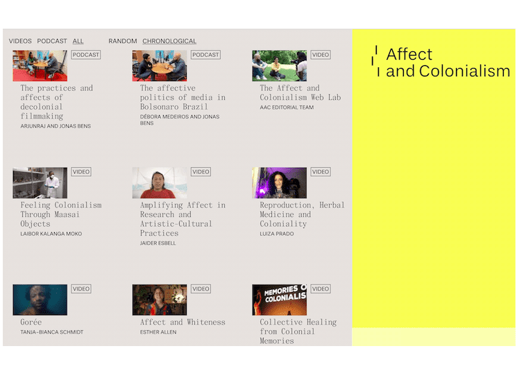 The Affect and Colonialism Web Lab: Call for Digital Fellows