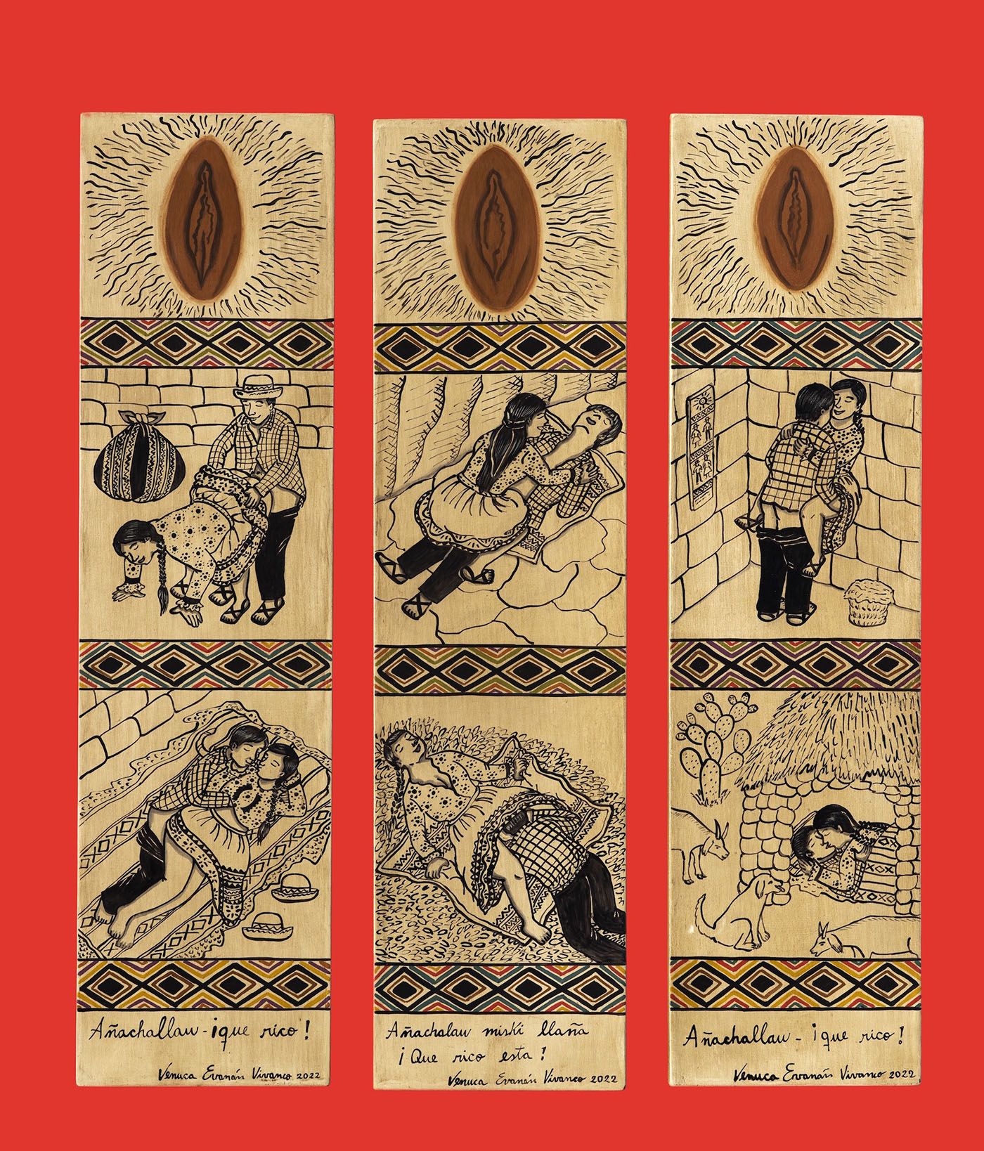 Añachallaw / Mi autorretrato erótico (My Erotic Self-Portrait), oil on canvas, 100 x 110 cm, 2023. Photo: Victor Idrogo | ICONICA