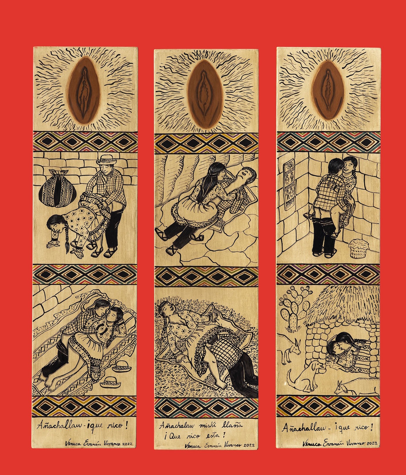 Añachallaw / Mi autorretrato erótico (My Erotic Self-Portrait), oil on canvas, 100 x 110 cm, 2023. Photo: Victor Idrogo | ICONICA