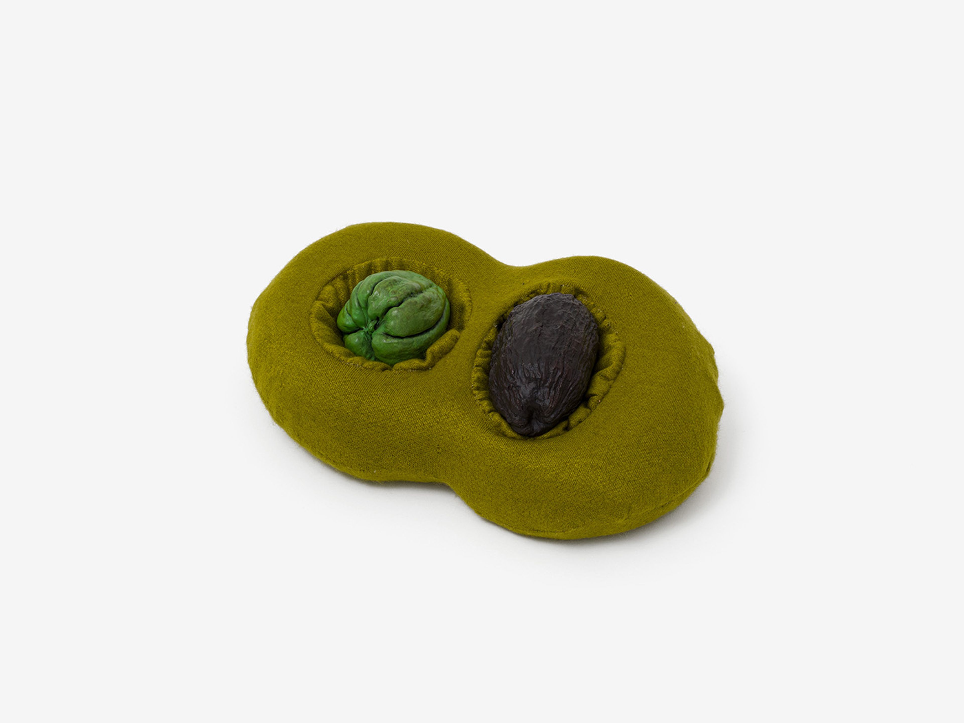 Veronica Ryan, Momento Mori I, 2022, Bronze, reconfigured medical pillow, 5 7/8 x 11 3/4 x 15 3/4 inches, (15 x 30 x 40 cm). © Veronica Ryan, OBE RA. Courtesy Alison Jacques, London