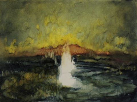 Sarah Biggs, Surfacing (2014) Oil on Canvas 600 x 800