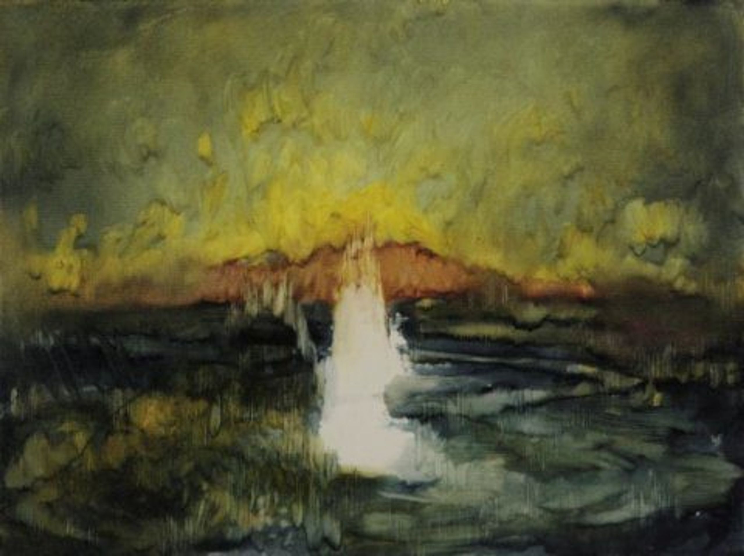 Sarah Biggs, Surfacing (2014) Oil on Canvas 600 x 800