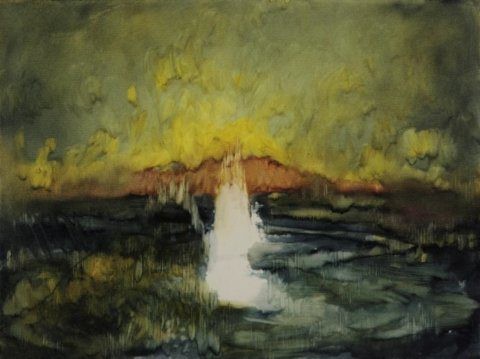 Sarah Biggs, Surfacing (2014) Oil on Canvas 600 x 800