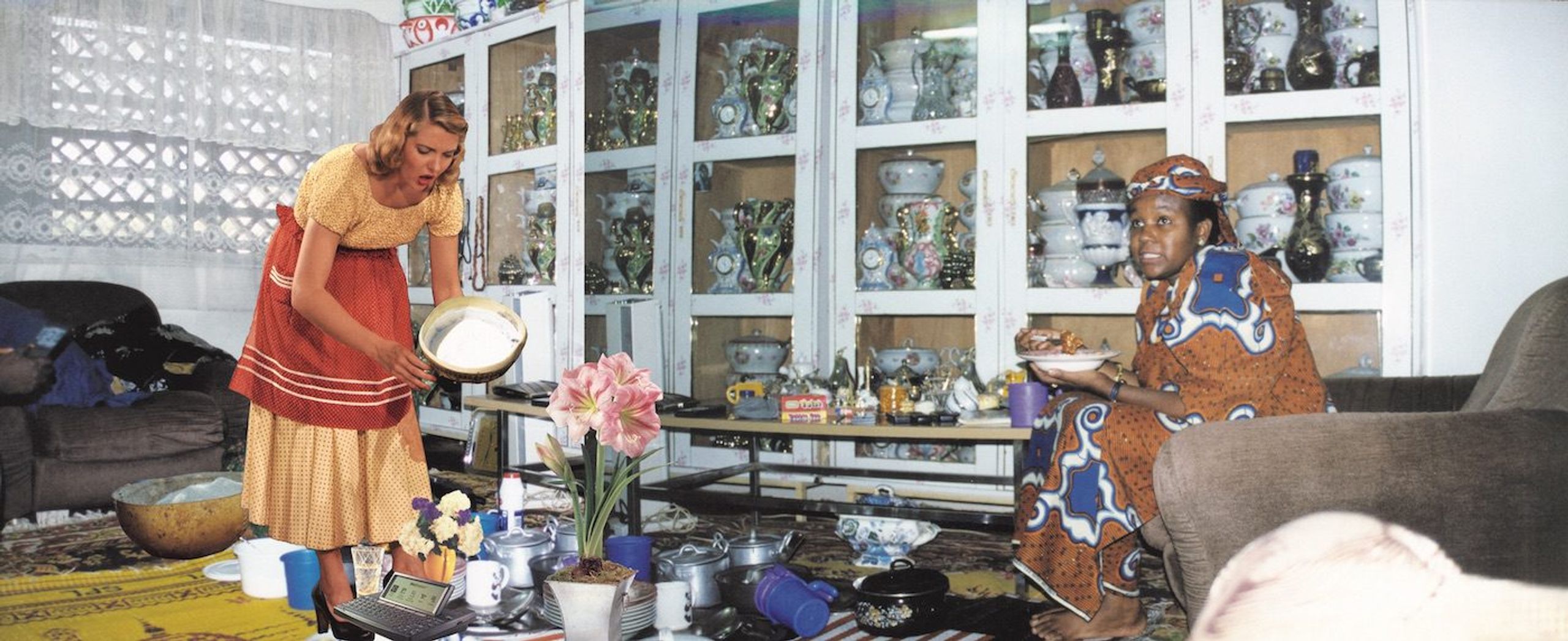 Fatimah Tuggar, Lady&theMaid, 2000. Computer montage. Courtesy of BintaZarah Studios
