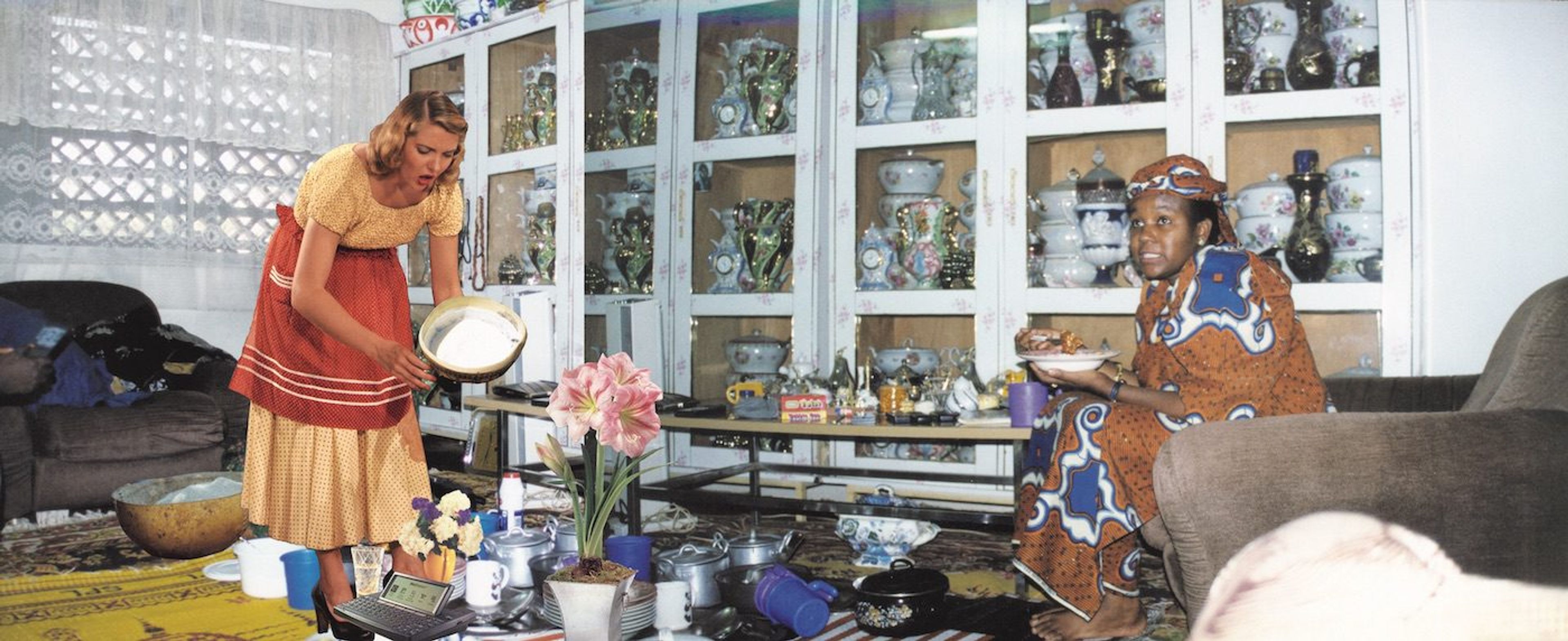 Fatimah Tuggar, Lady&theMaid, 2000. Computer montage. Courtesy of BintaZarah Studios