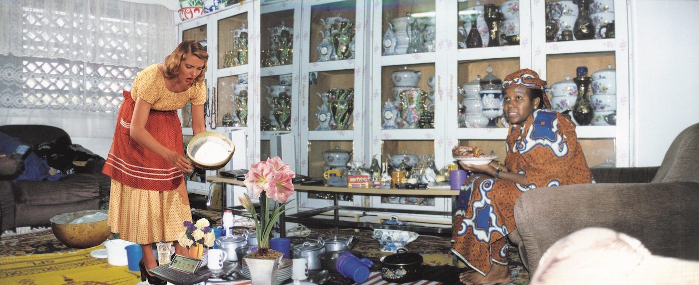 Fatimah Tuggar, Lady&theMaid, 2000. Computer montage. Courtesy of BintaZarah Studios