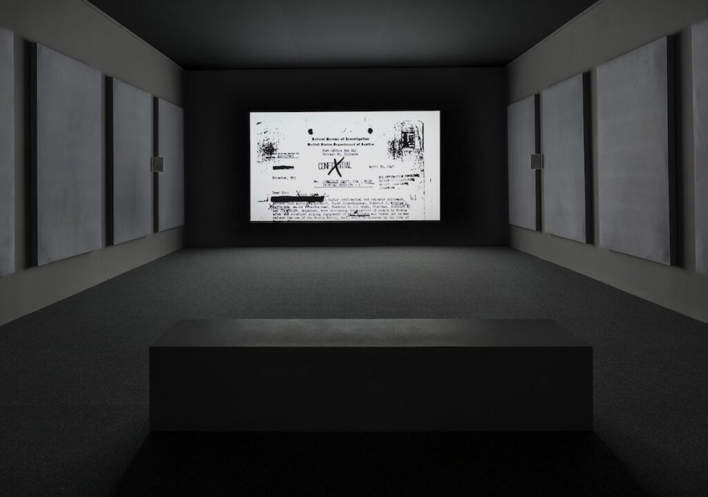 Steve McQueen, End Credits, 2012. Installation view: The Power Plant, Toronto, 2015. Courtesy the artist; Marian Goodman Gallery, New York / Paris; and Thomas Dane Gallery, London. Photo: Toni Hafkenscheid