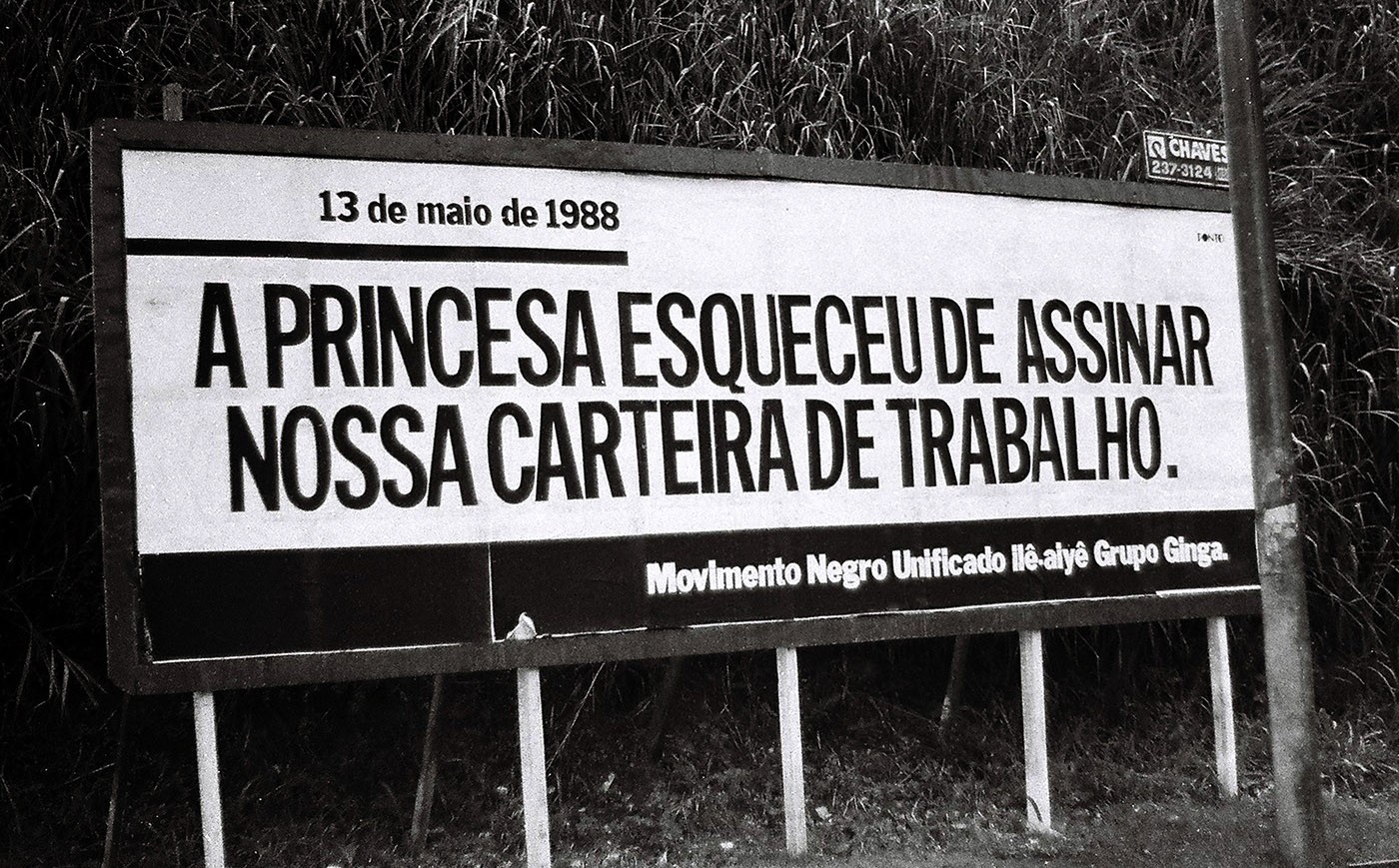 Protest by the Black Movement against the Centenary of the Abolition of Slavery, 1988. Zumvi Archive. Photo: Lazaro Roberto
