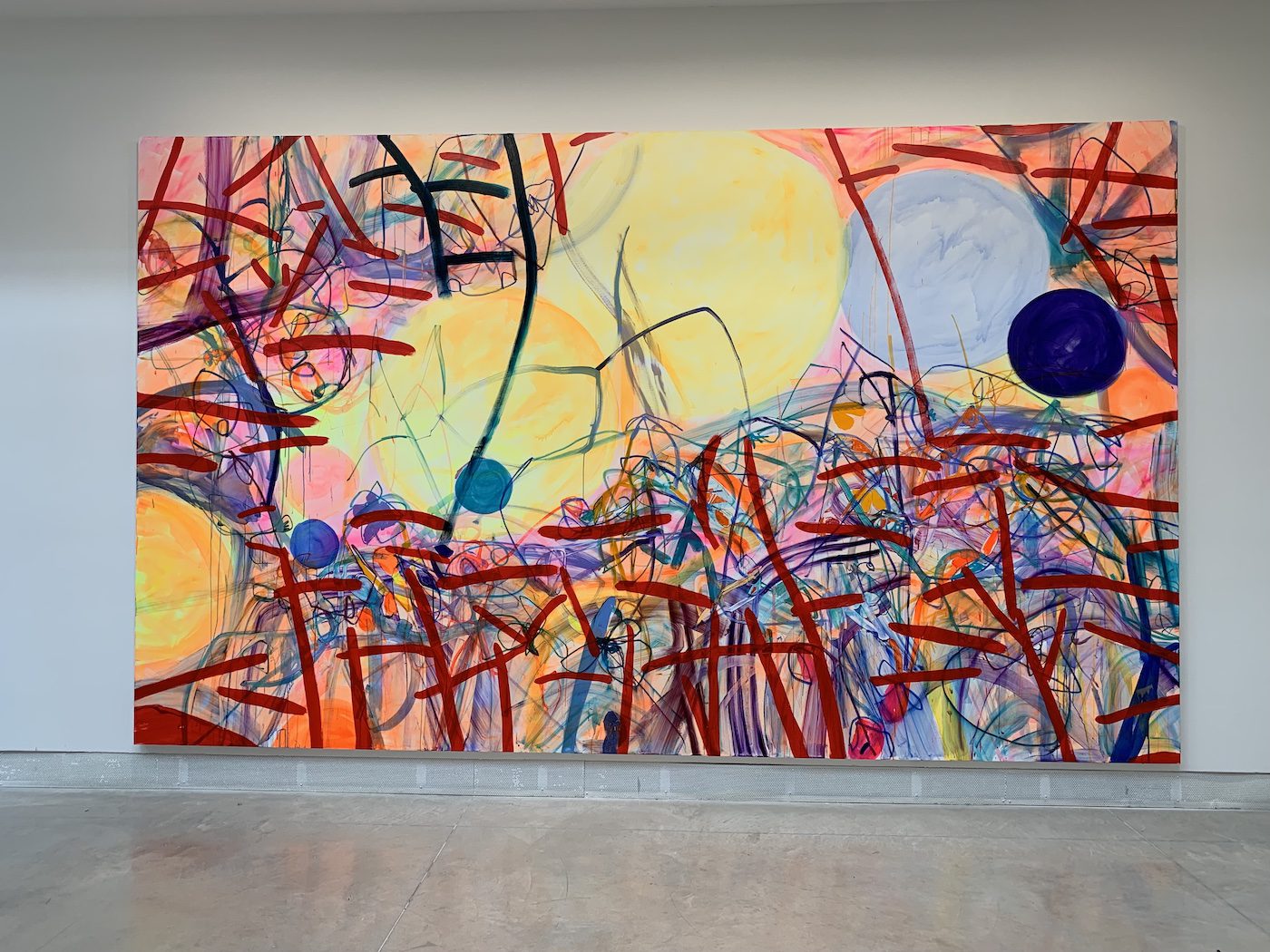 Jadé Fadojutimi, Rebirth, 2022. Installation View at “The Milk of Dreams”Photo: C&amp;