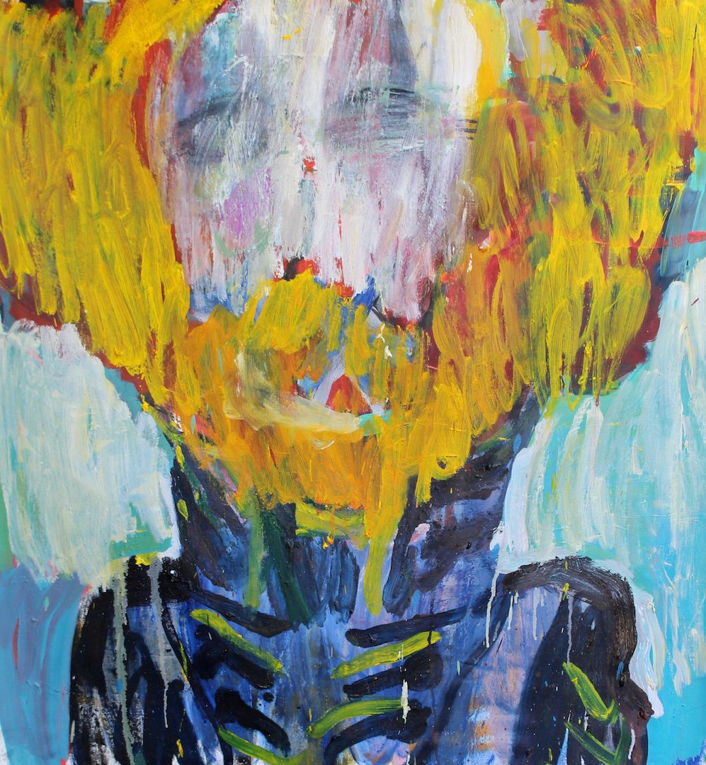 Misheck Masamwu, Crosses, 2016. Oil on canvas. Courtesy of Goodman Gallery