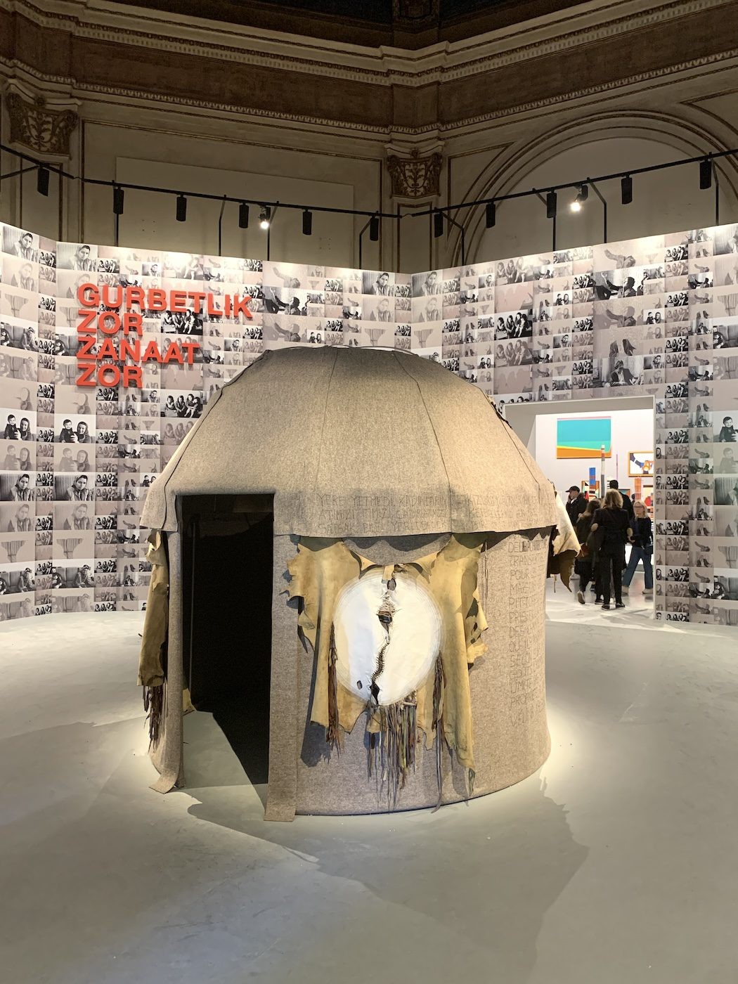 Nil Yalter. Installation View of 60th Venice Biennale „Foreigners Everywhere“ at Giardini. Photo: C&