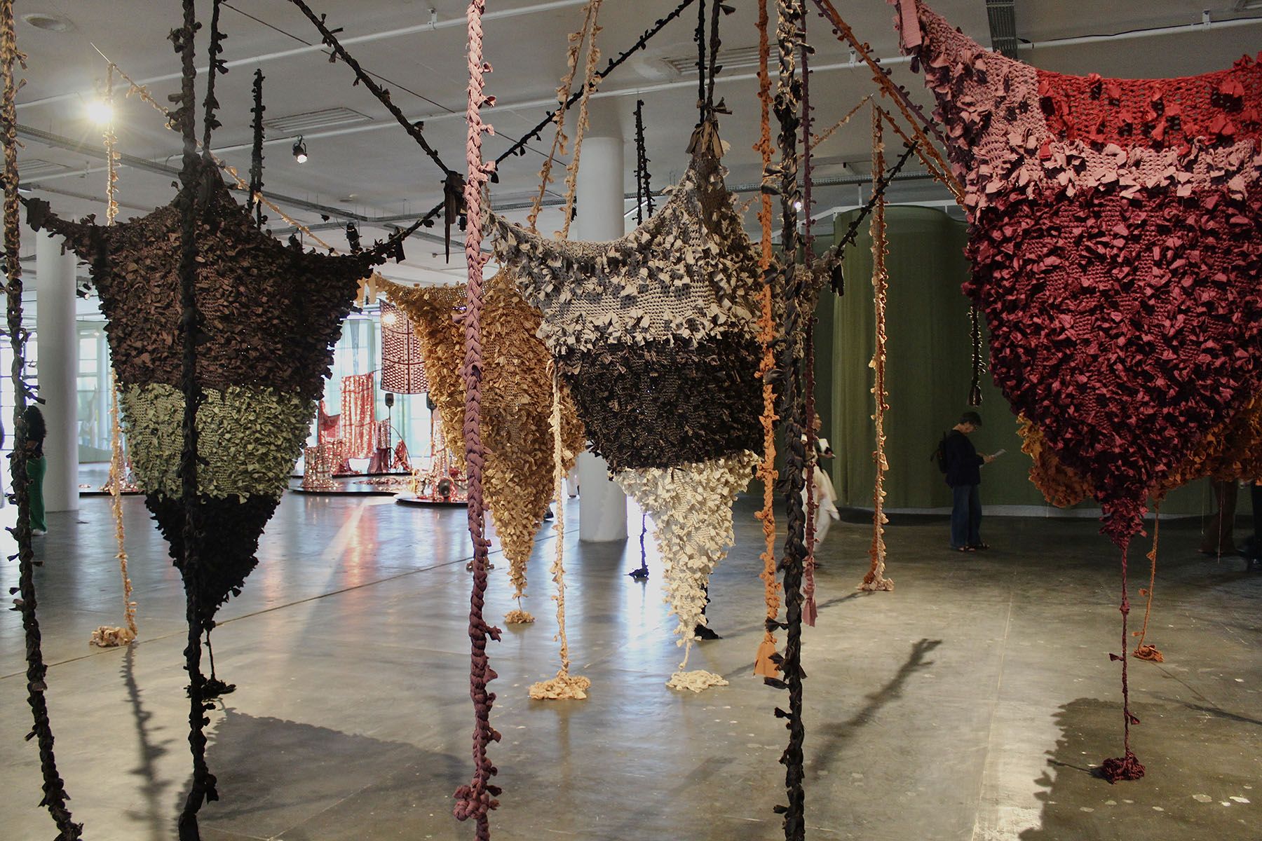 Lidia Lisboa, Teats that Fed the World, 2025. Crochet. Courtesy: Almeida & Dale. Commissioned by Fundação Bienal de São Paulo for the 36th Bienal. Photo: Cristian Baena