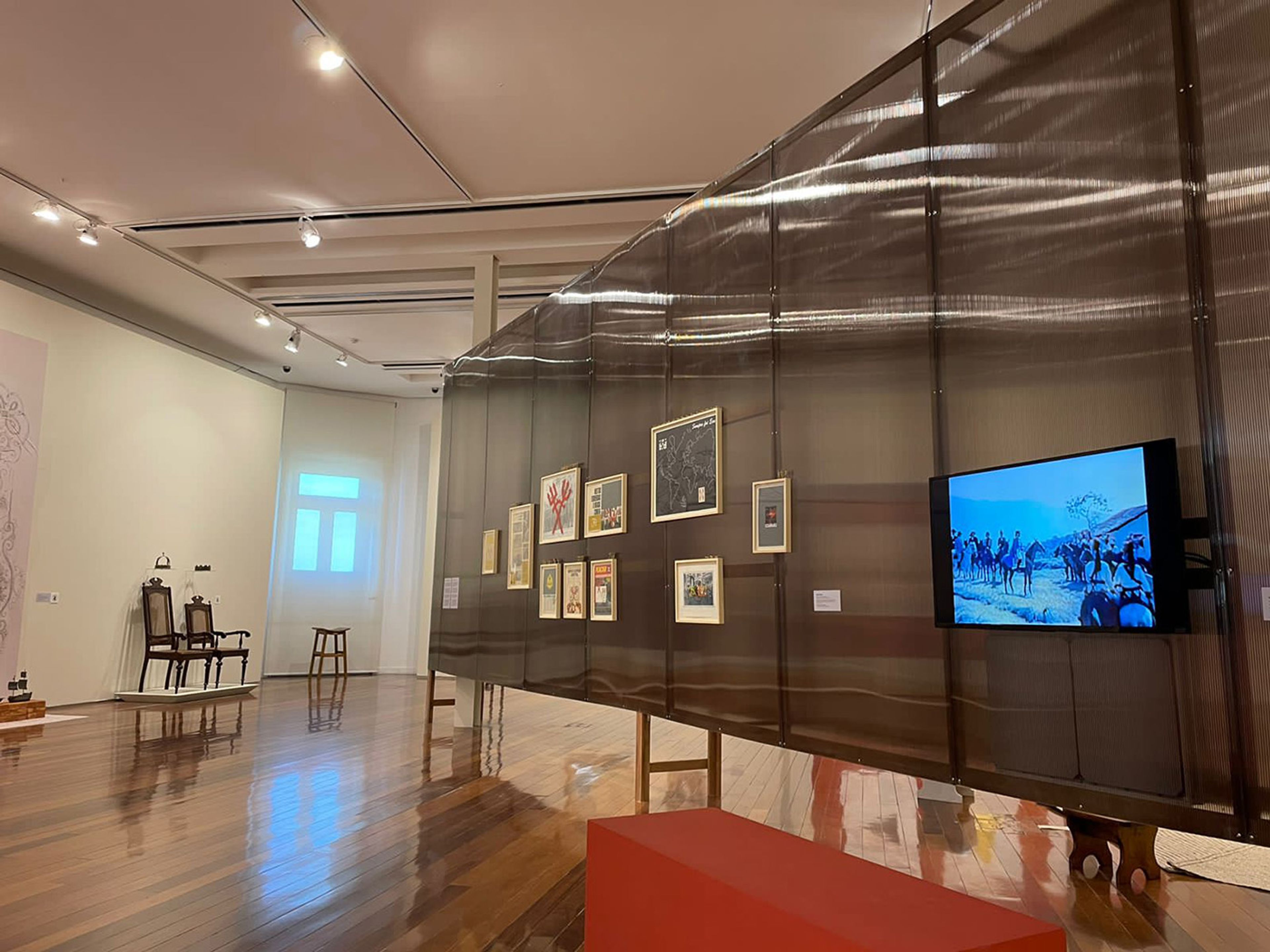 View of the exhibition "Jaime Lauriano – Here is the End of the World", at the Museu de Arte do Rio (MAR), 2023. Photo: Rodrigo Reichert/Press