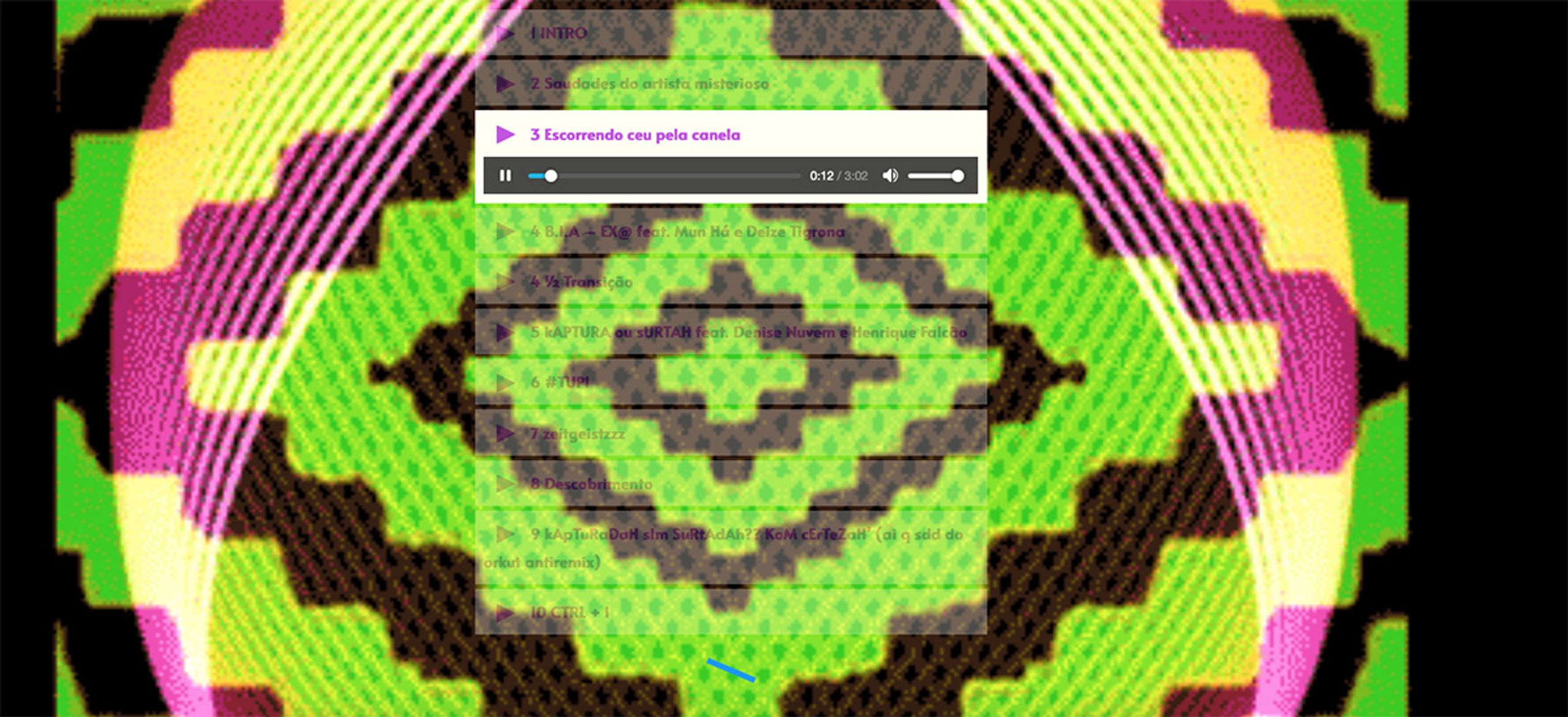 Still from Eu Não Sou Afrofuturista (2020). BIAHITS. Web-specific interactive visual and sound album // 10 tracks, interactive plugin, virtual installation // 2020.
