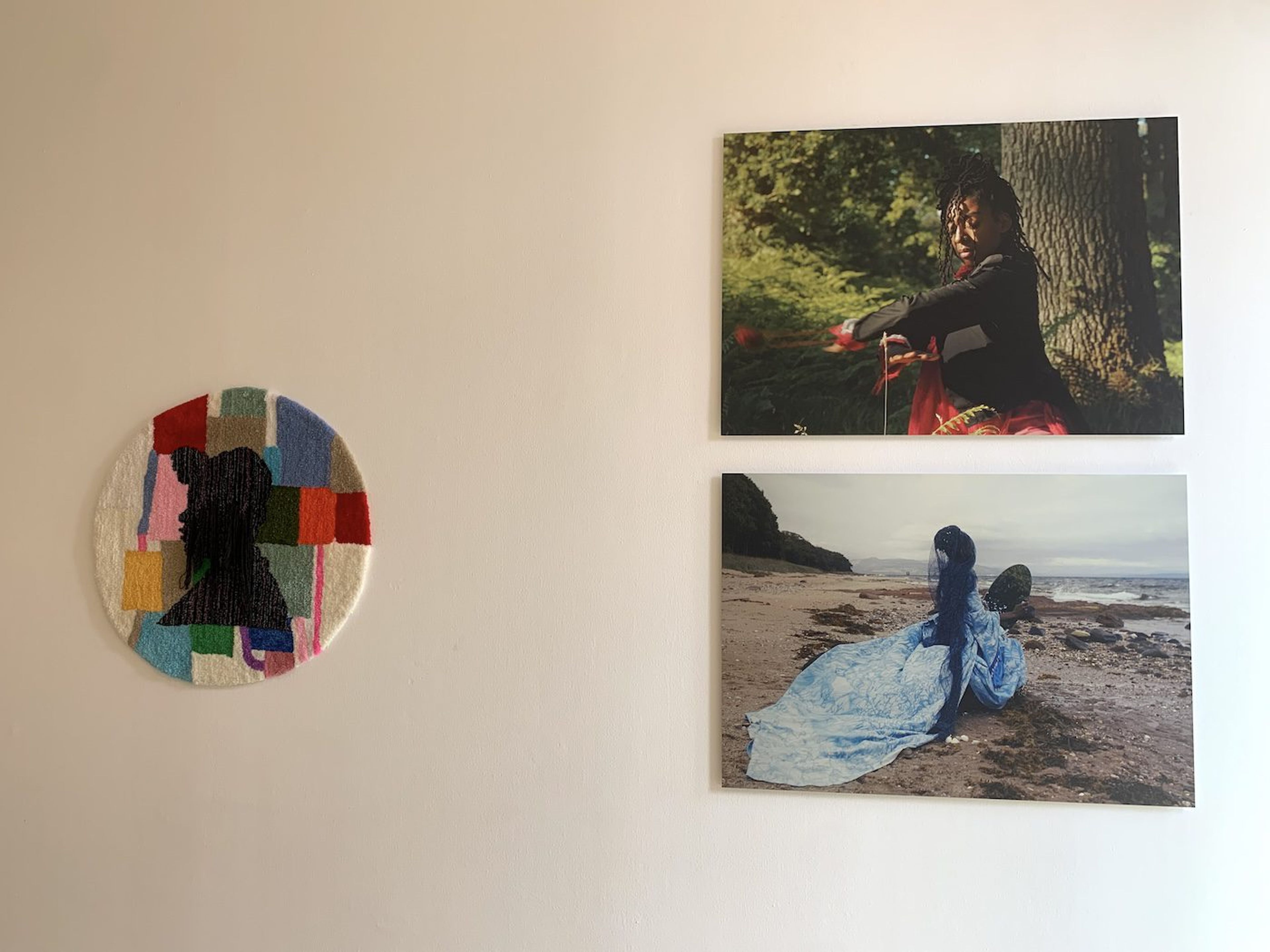 (left) Kombo Chapfika; (right) Sekai Machache. Installation View of National Pavilion of Zimbabwe, 60th Venice Biennale. Photo: C&amp;