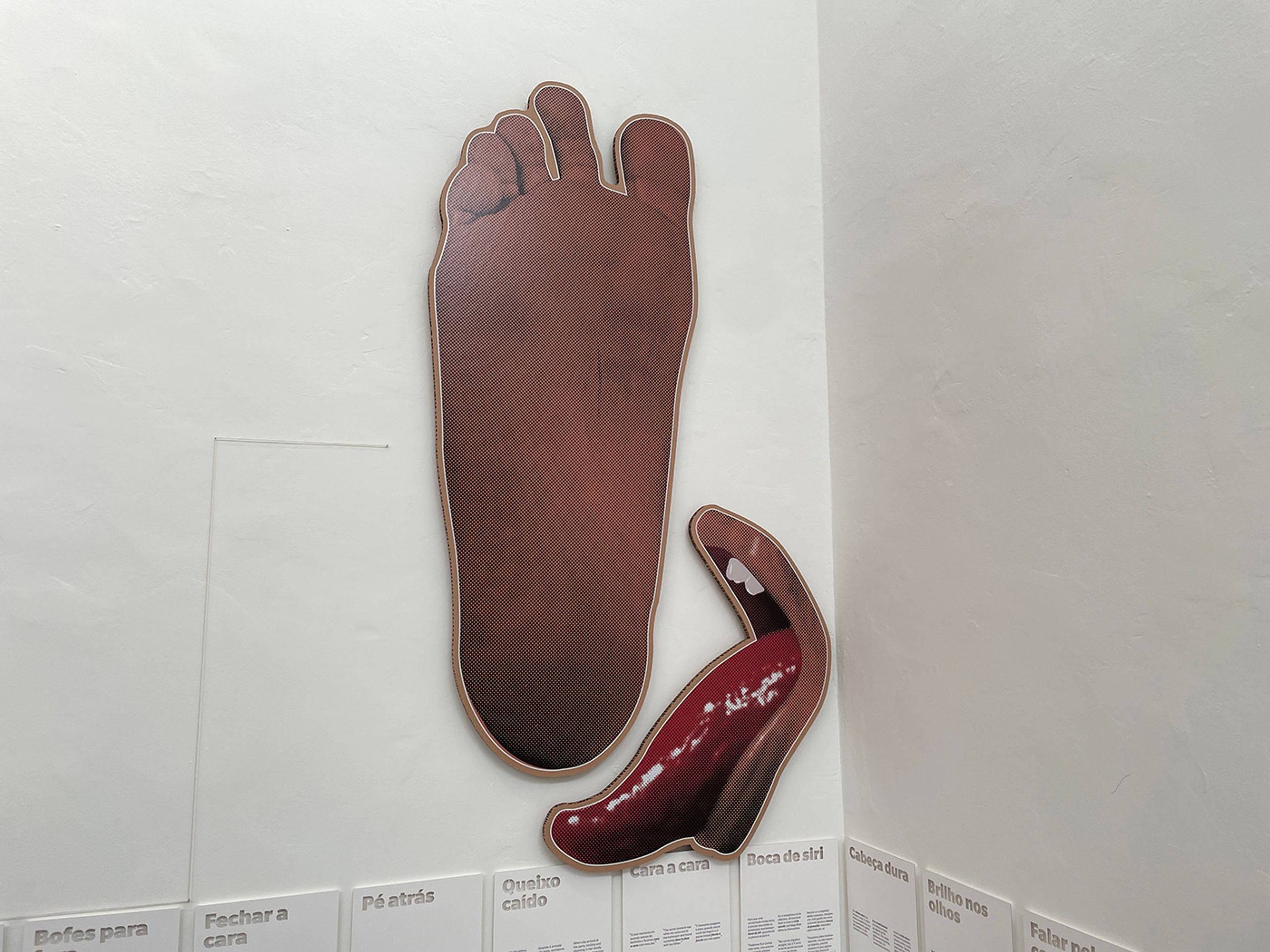 Exhibition view of With the heart coming out of the mouth at the 2022 Brazilian Pavilion.