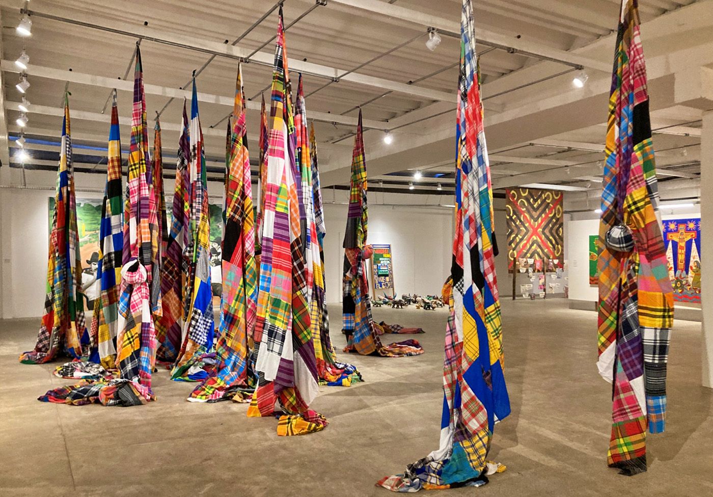 View of exhibition, ground floor, Bienal das Amazônias, Belém do Pará, 2023. Photo: Danilo José Rocha.